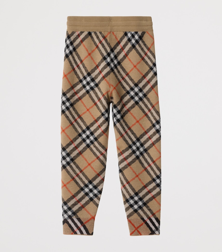 Wool Jacquard Check Sweatpants (3-12 Years) SAND IP CHECK Image 2
