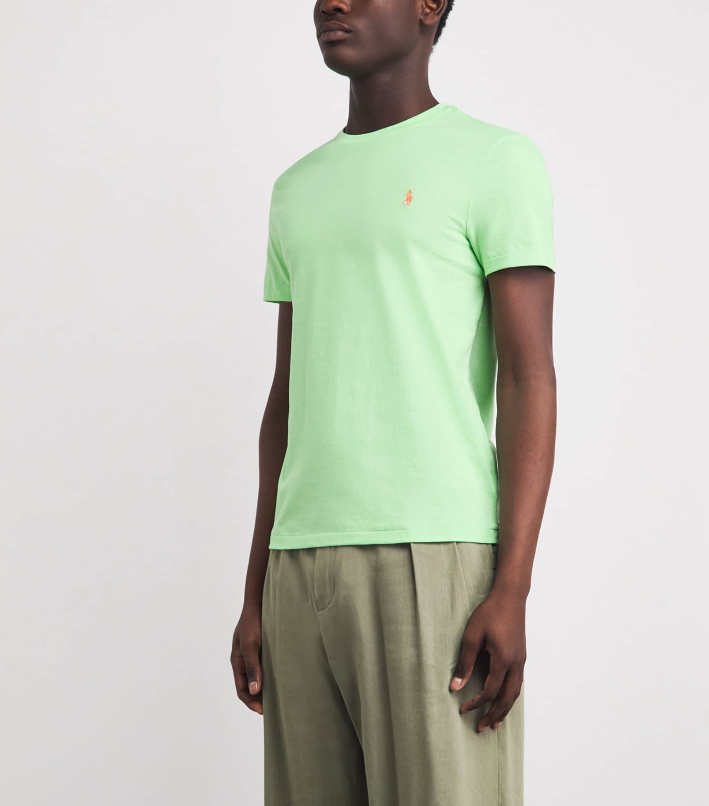 Polo Ralph Lauren Mens Cotton Custom Slim-Fit T-Shirt Cruise Image 4