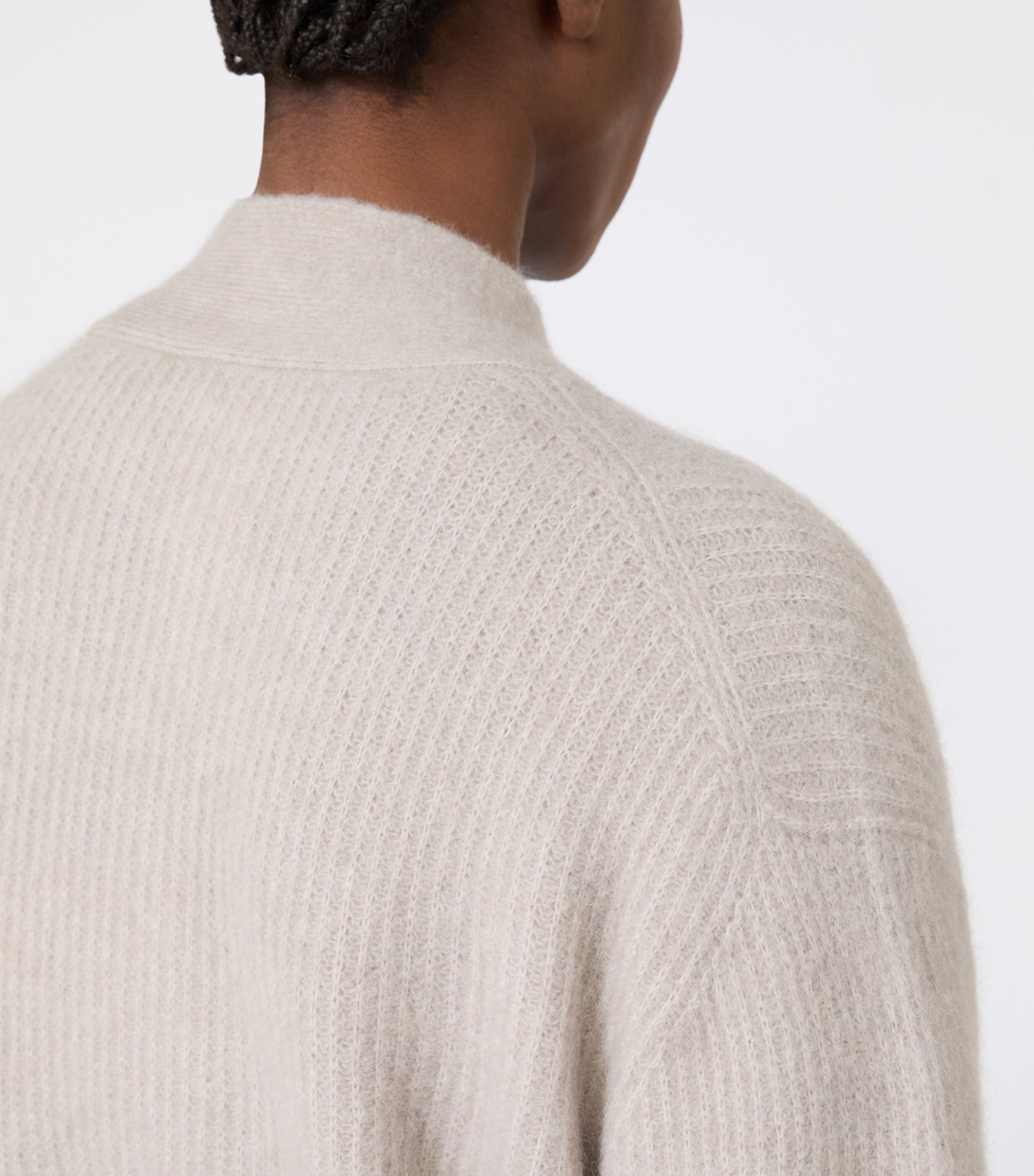 Max Mara Womens Alpaca Wool-Blend Longline Cardigan Sand Image 5