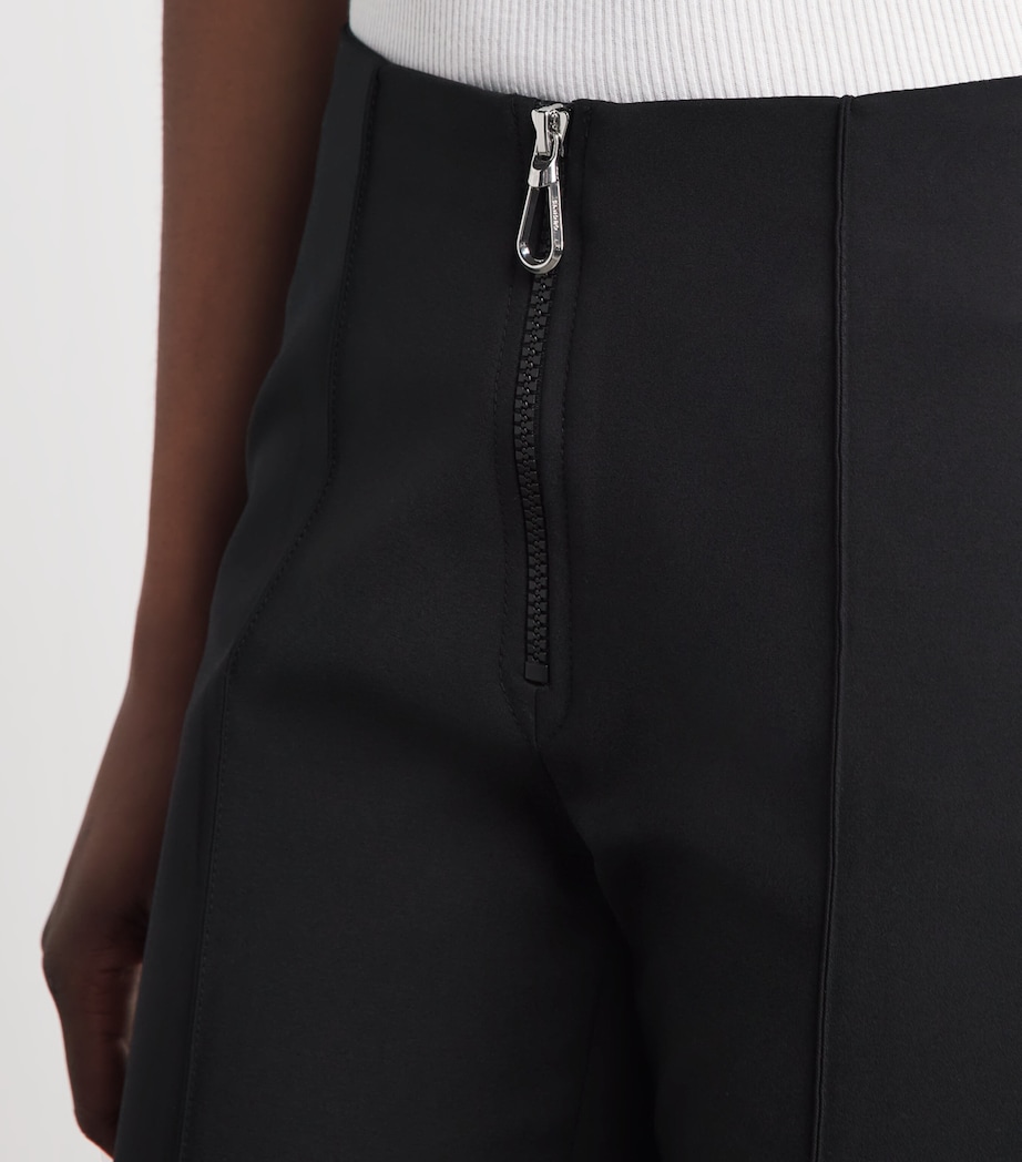 Sandro Paris Womens Zip-Up Flared Trousers Black Image 3