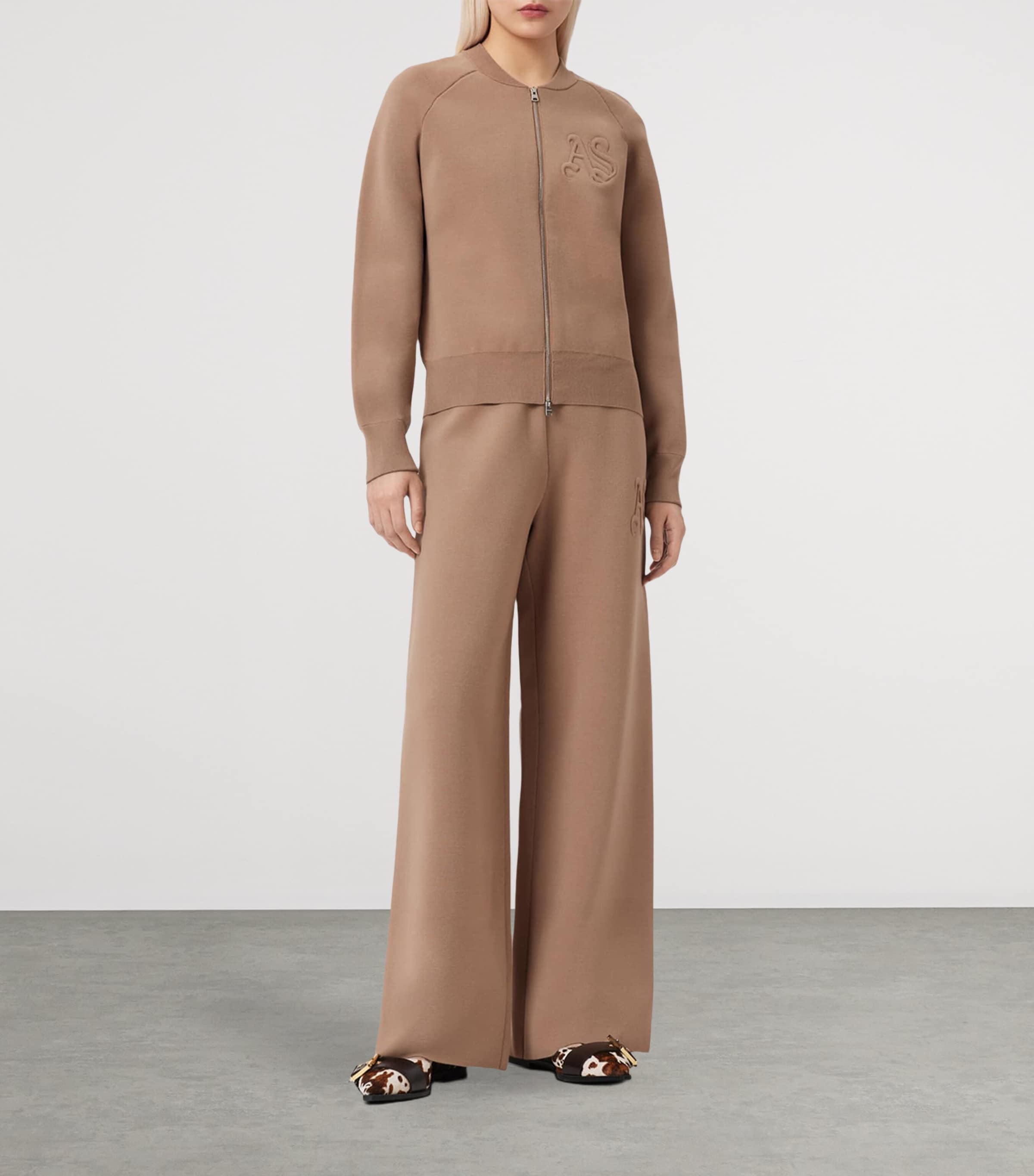 Knitted Sonny Bomber Jacket PINE BARK BROWN Image 5