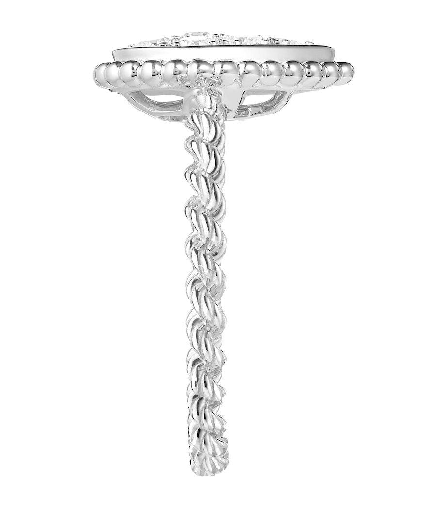 Small White Gold and Diamond Serpent Bohème Motif Ring WHITE GOLD Image 2