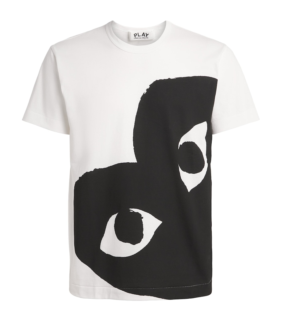 Comme Des Garçons Play Mens Cotton Bottom Corner Heart T-Shirt White Image 1