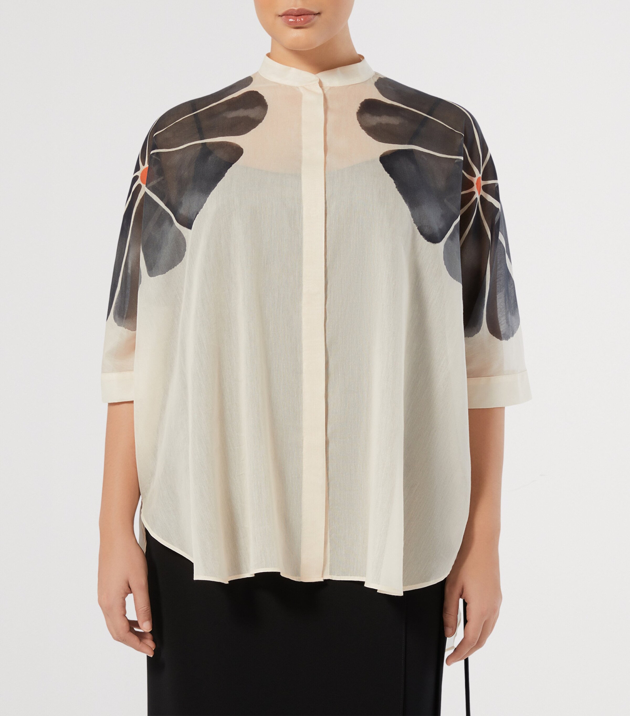 x Maccapani Cotton-Silk Daisy Blouse FLESH Image 2