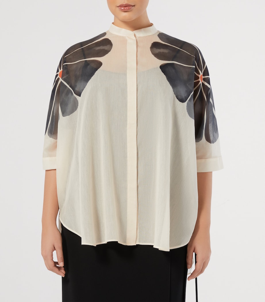 x Maccapani Cotton-Silk Daisy Blouse FLESH Image 2