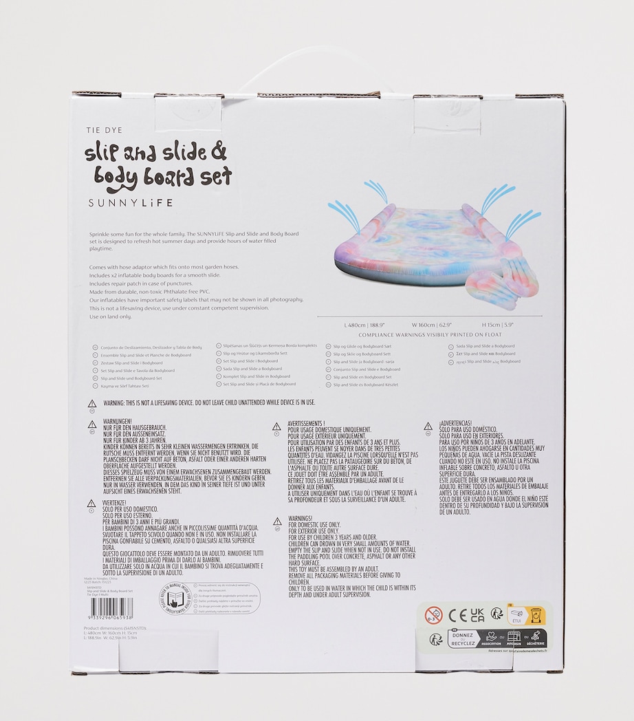 Tie Dye Slip, Slide and Body Board Set MULTI Image 5