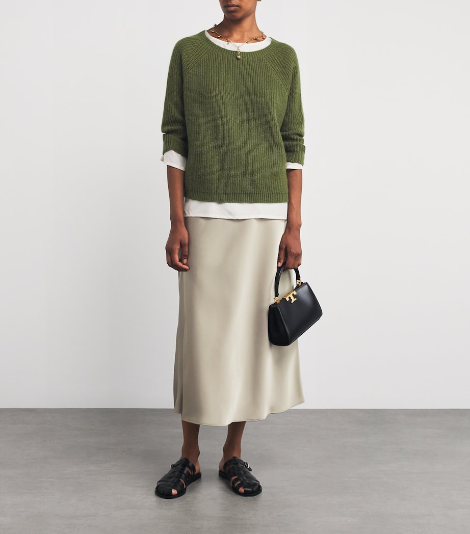 Satin Midi Skirt SAGE Image 2