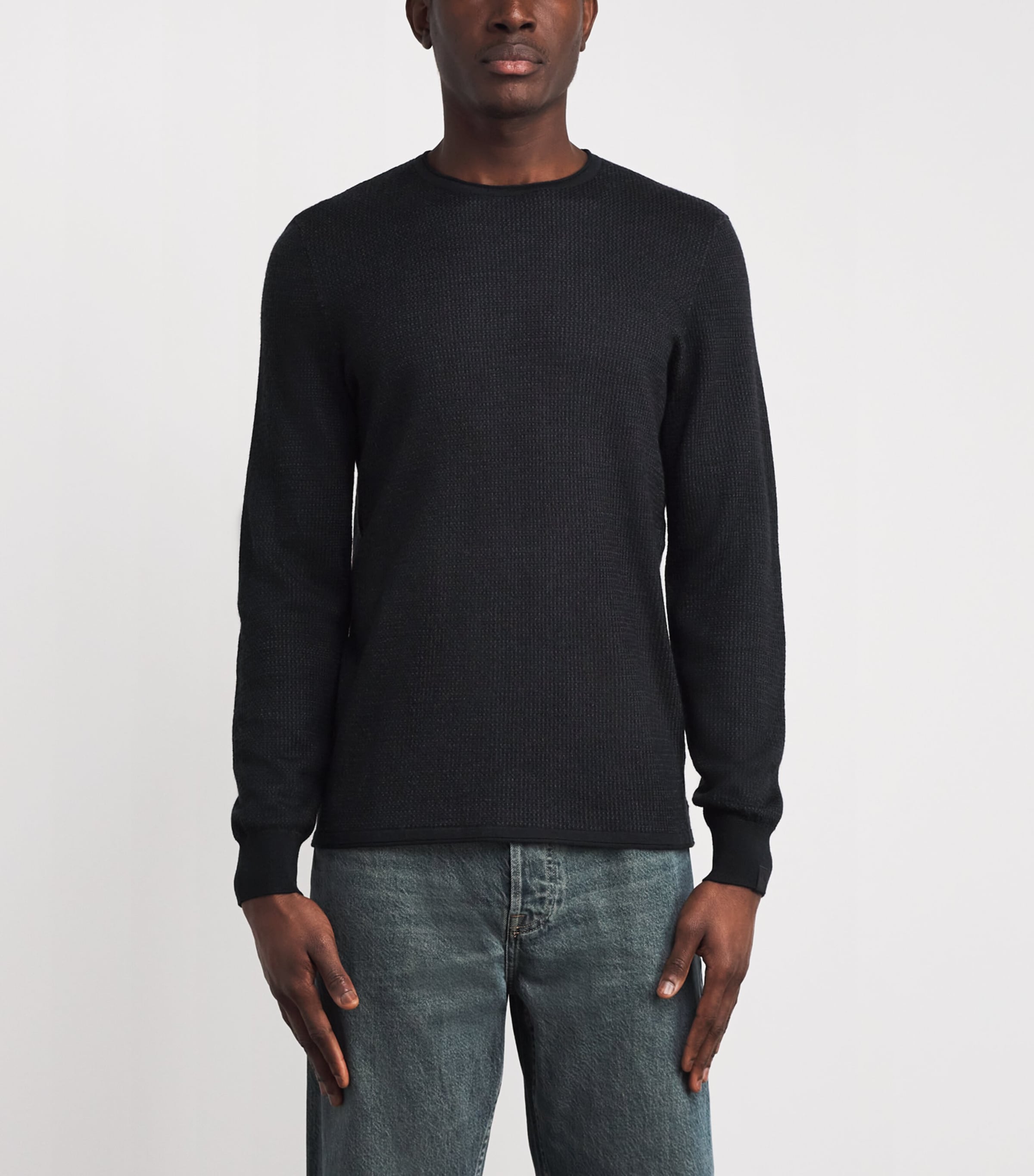 Wool-Blend Gregory Sweater BLACK Image 3