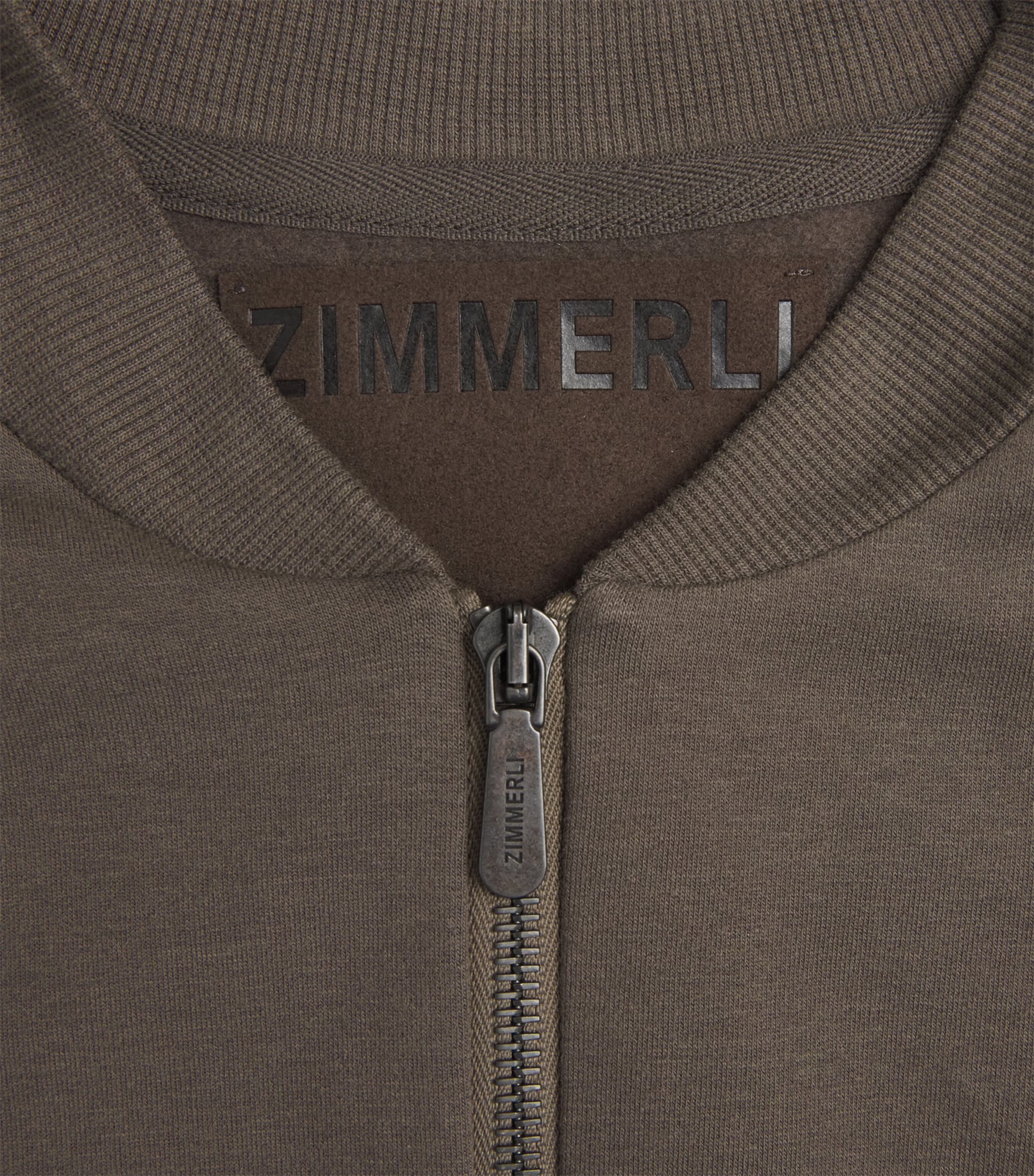 Zimmerli Mens Winter Lounge Zip-Up Jacket Chesnut Image 2