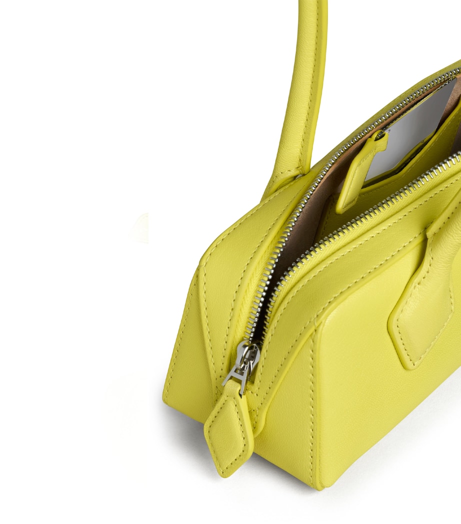 Alaïa Small Leather Le Teckel Shoulder Bag Lemon Yellow Image 3