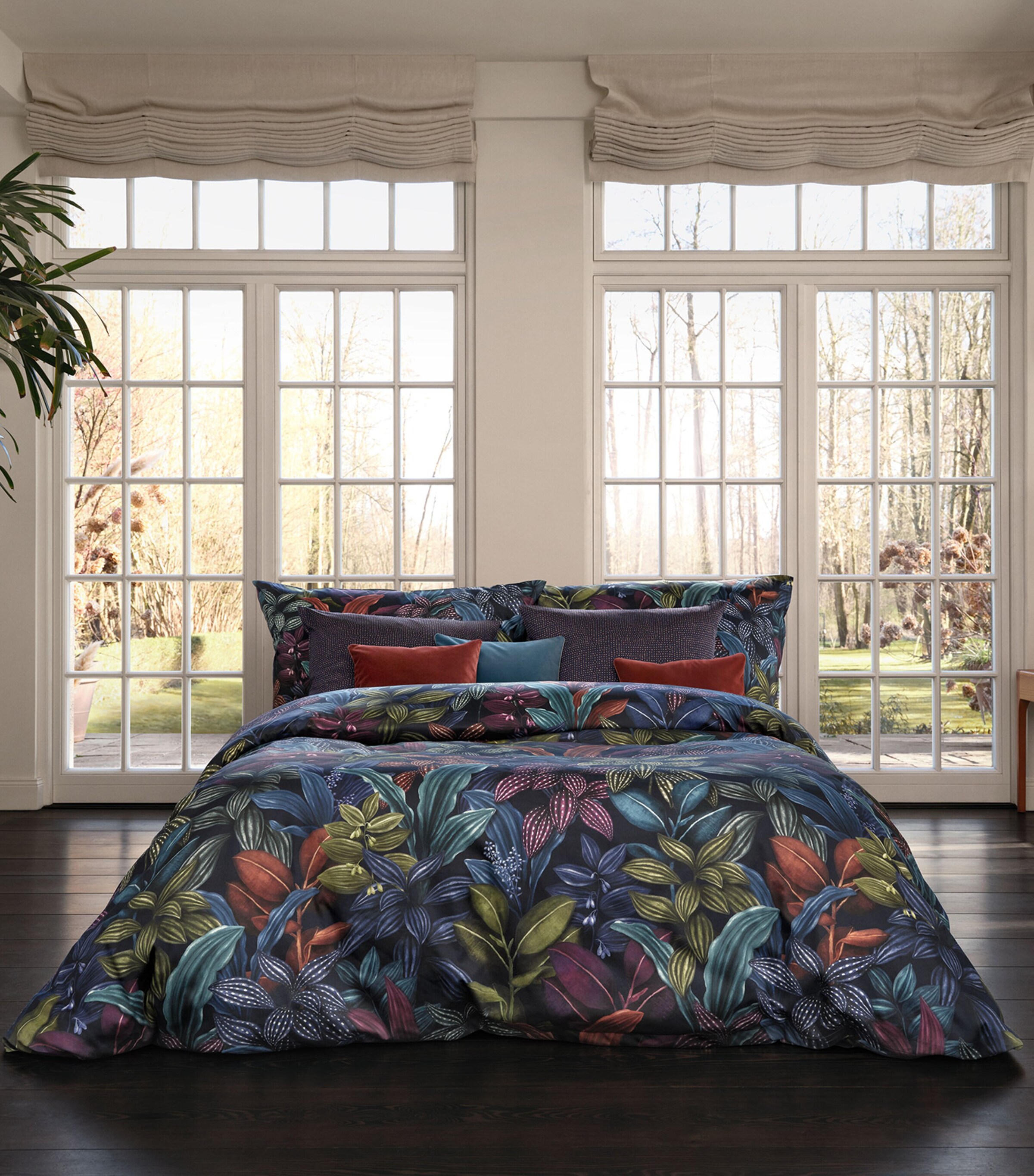 Schlossberg Cotton Aramis Super King Oxford Pillow Case  (50cm x 90cm) Bleu Image 2