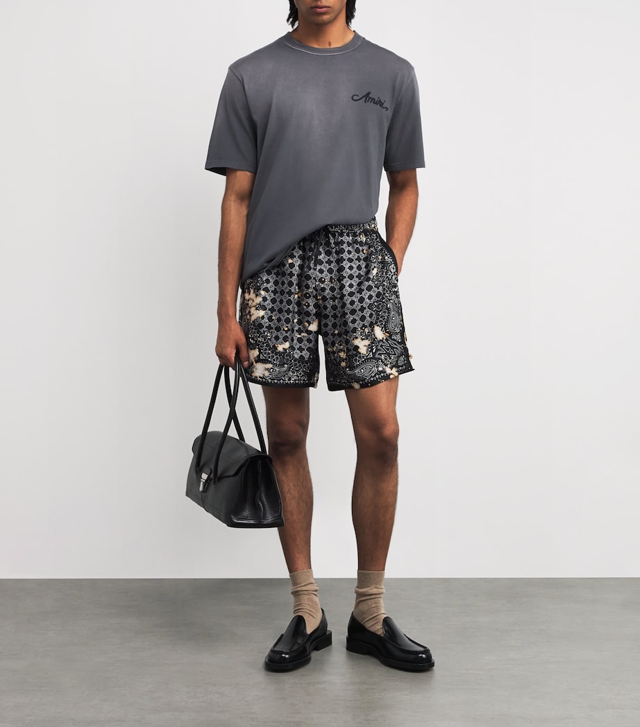 Cotton Bandana Patch T-Shirt BLACK Image 2