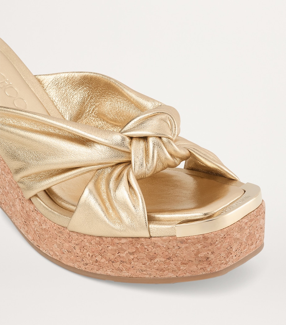 Avenue 110 Leather Metallic Wedge Sandals GOLD Image 2