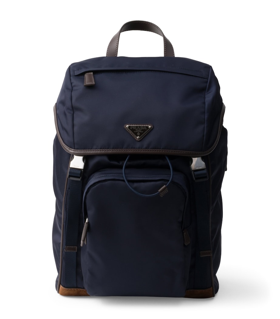 Re-Nylon and Leather Backpack F0C1B Image 1