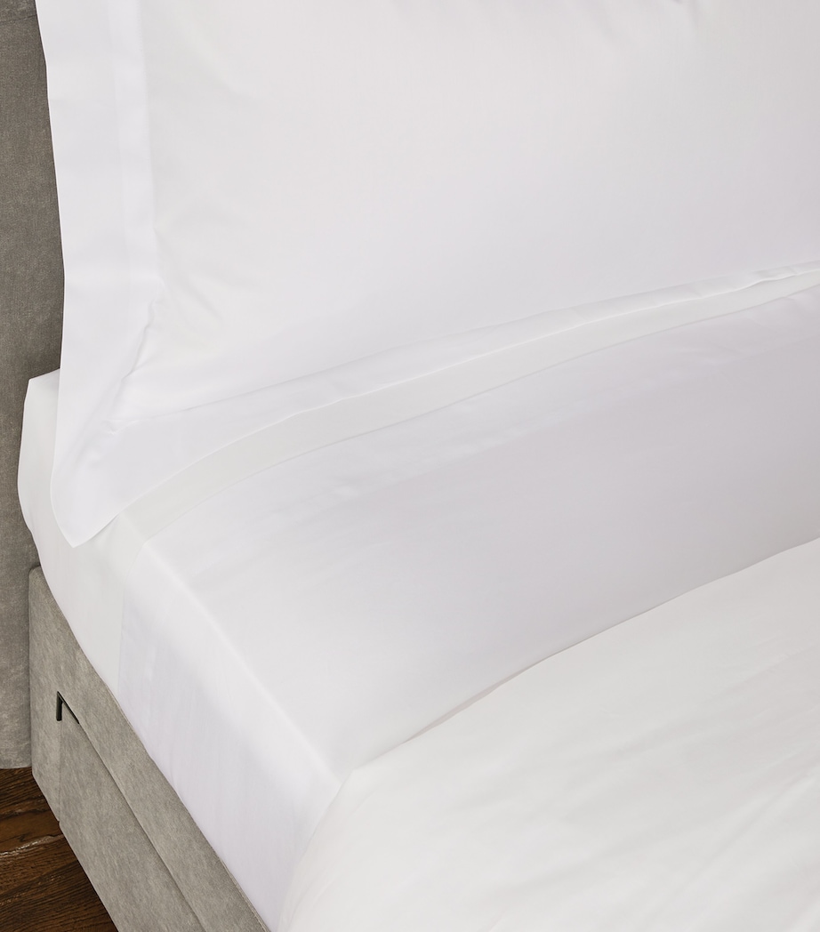 Amanda King Fitted Sheet (150cm x 200cm) WHITE 100 Image 6
