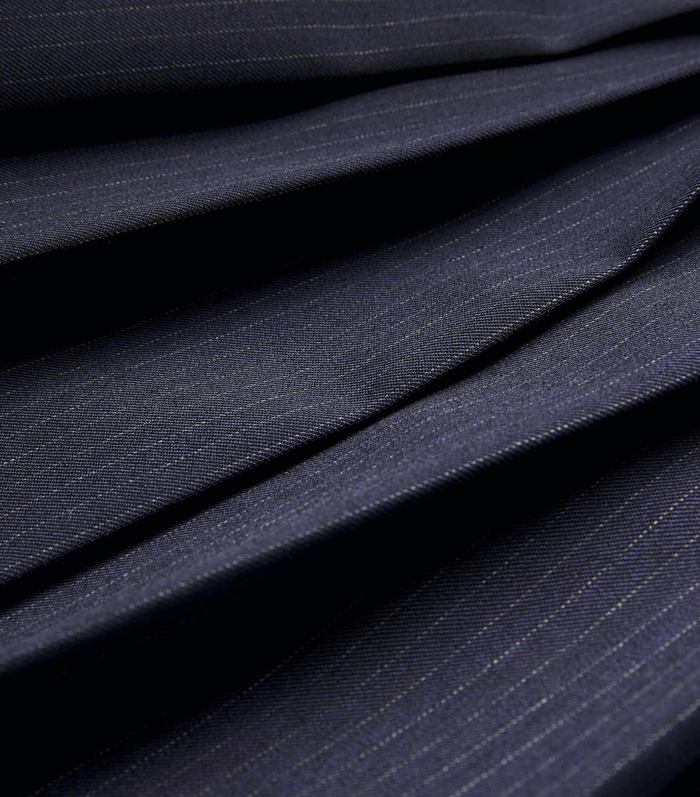 Wool-Blend Pleated Midi Skirt NAVY BLUE Image 5