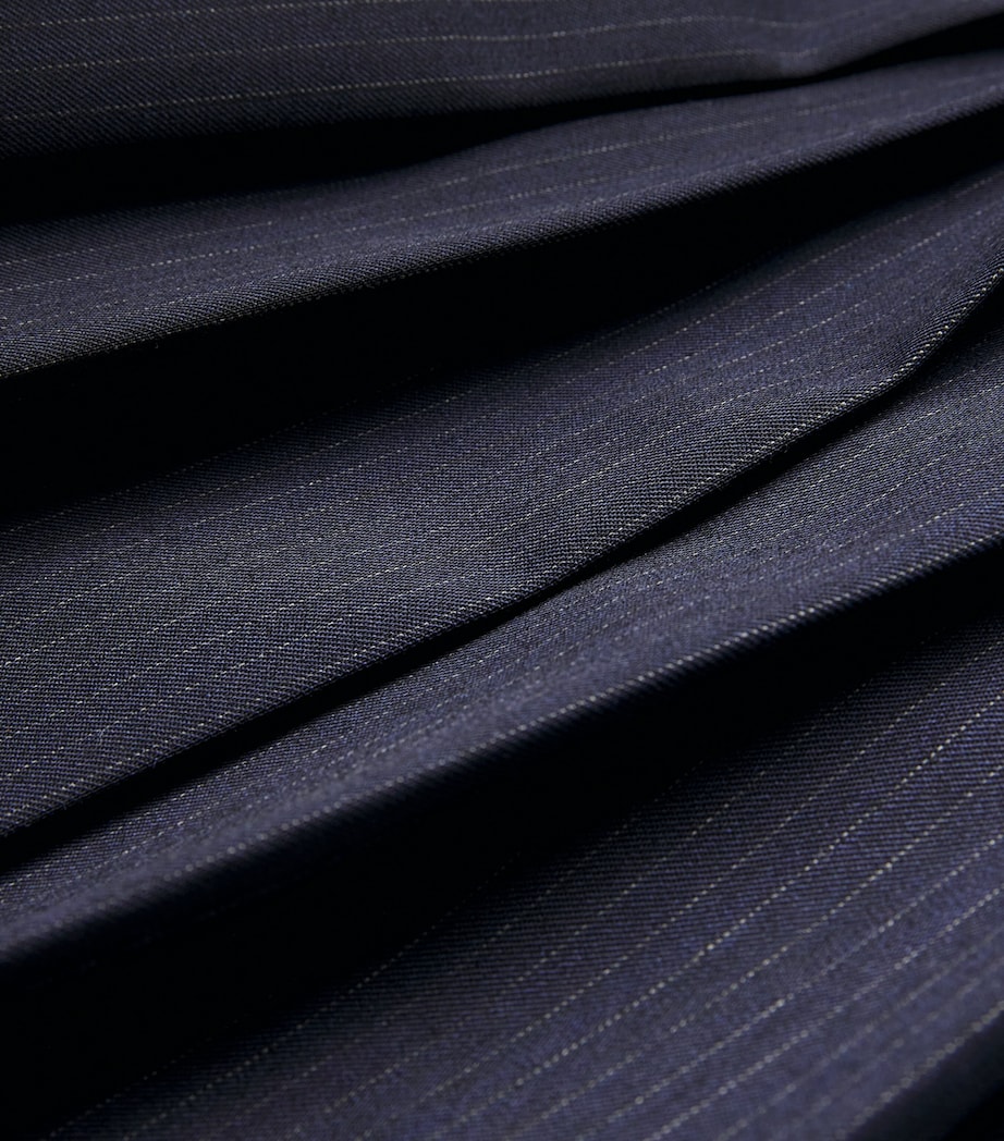 Wool-Blend Pleated Midi Skirt NAVY BLUE Image 5