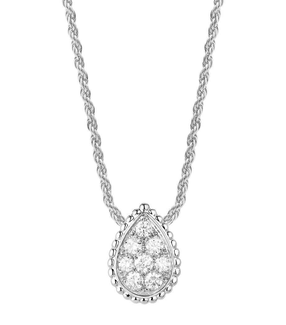 Small White Gold and Diamond Serpent Bohème Motif Pendant WHITE GOLD Image 3