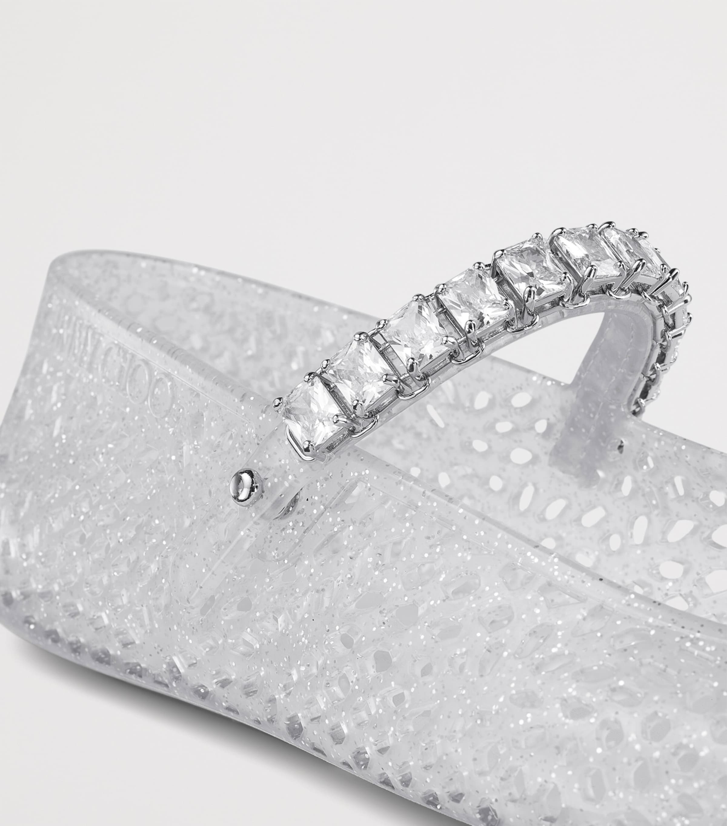 Jimmy Choo The Jelly Ballet Flats Clear/silver Mix/cry Image 3
