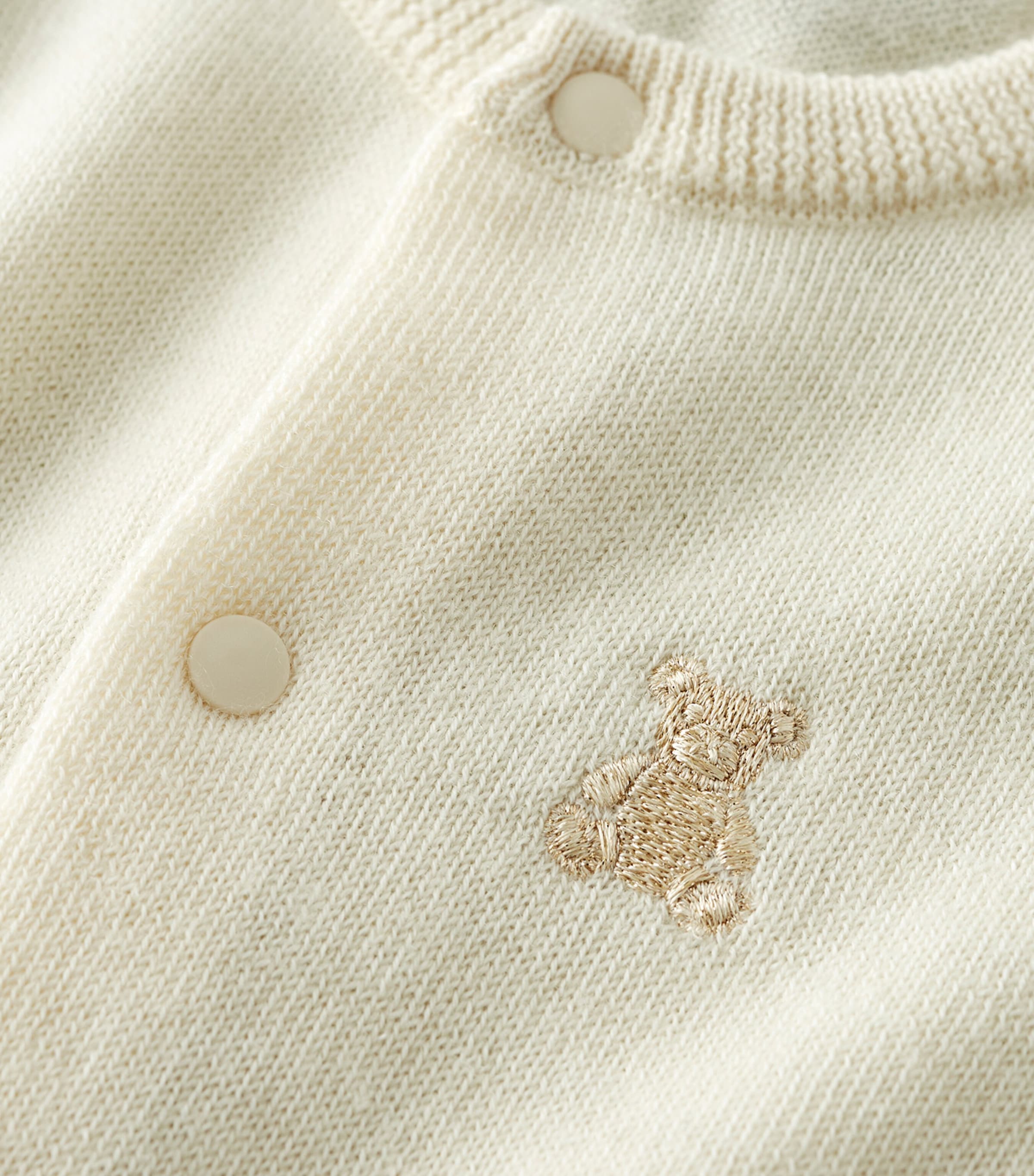 Cashmere Embroidered Playsuit (6-24 Months) 31 Image 4