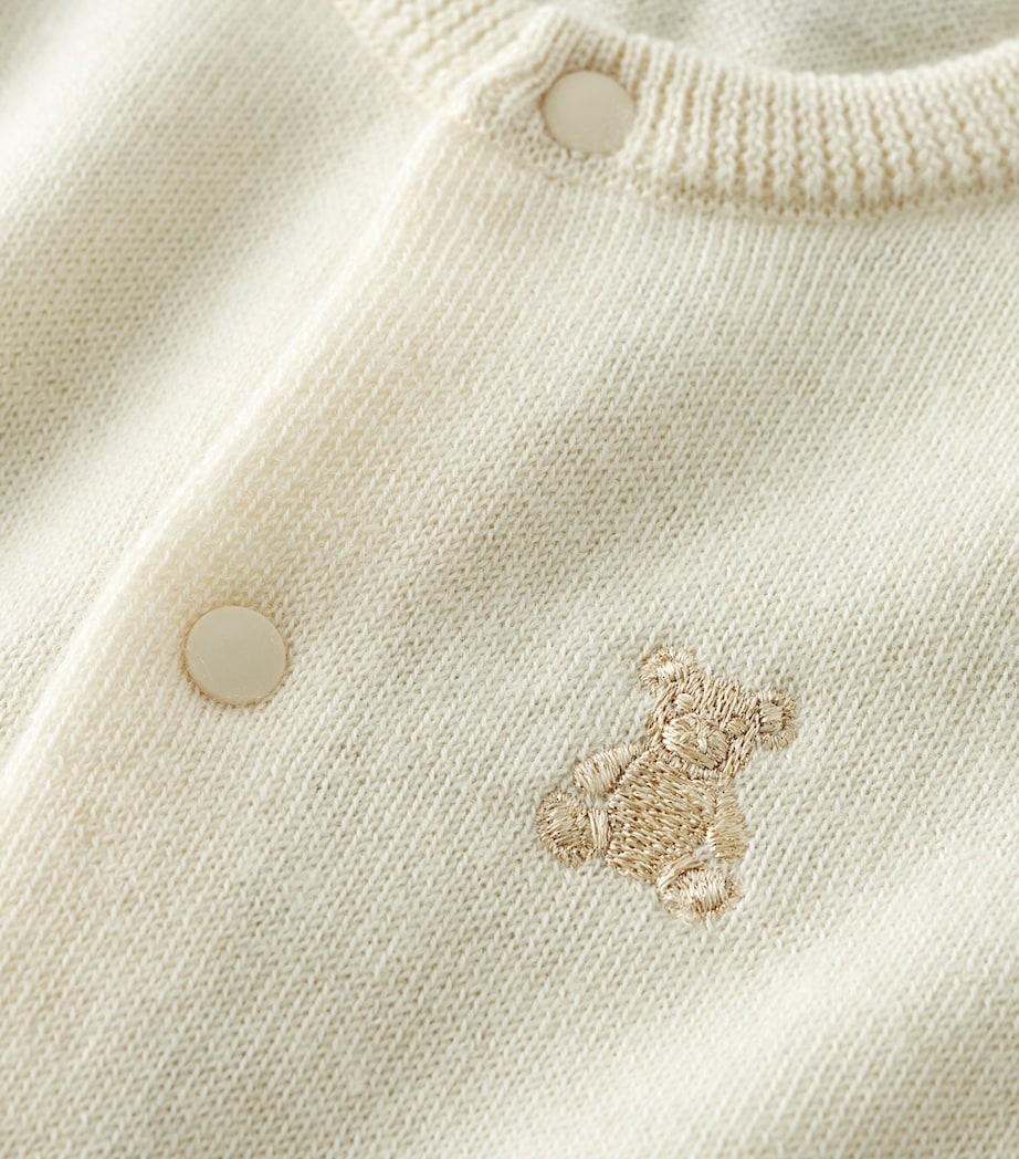 Cashmere Embroidered Playsuit (6-24 Months) 31 Image 4