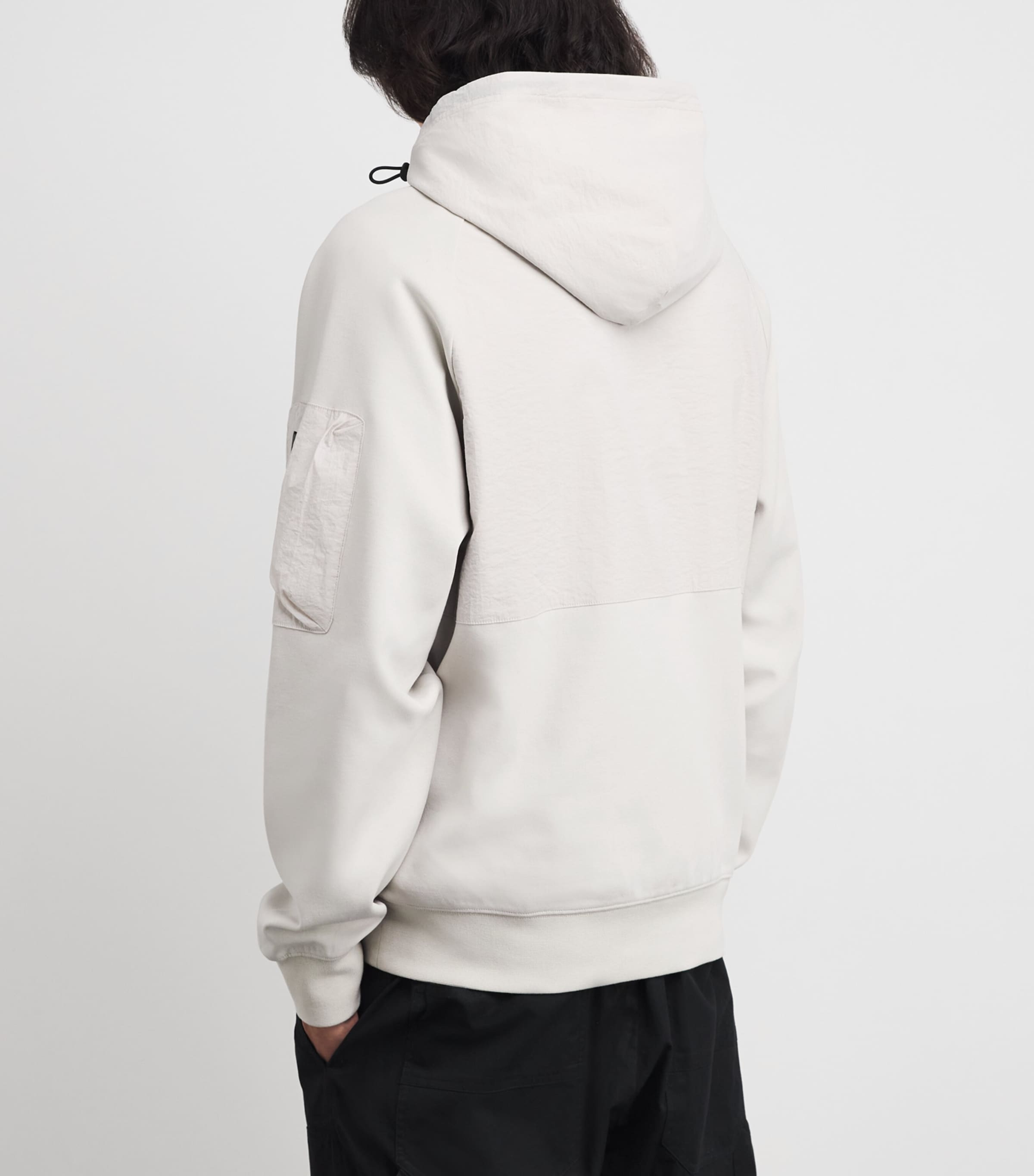 Cotton-Blend Mijo Hybrid Hoodie U029 MOONBEAM Image 4