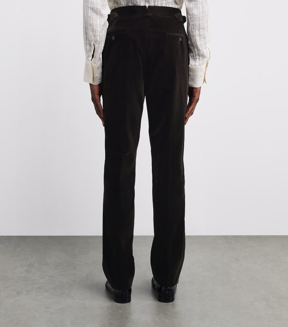 Velvet Gregory Tailored Trousers DARK LUGGAGE BROWN Image 3