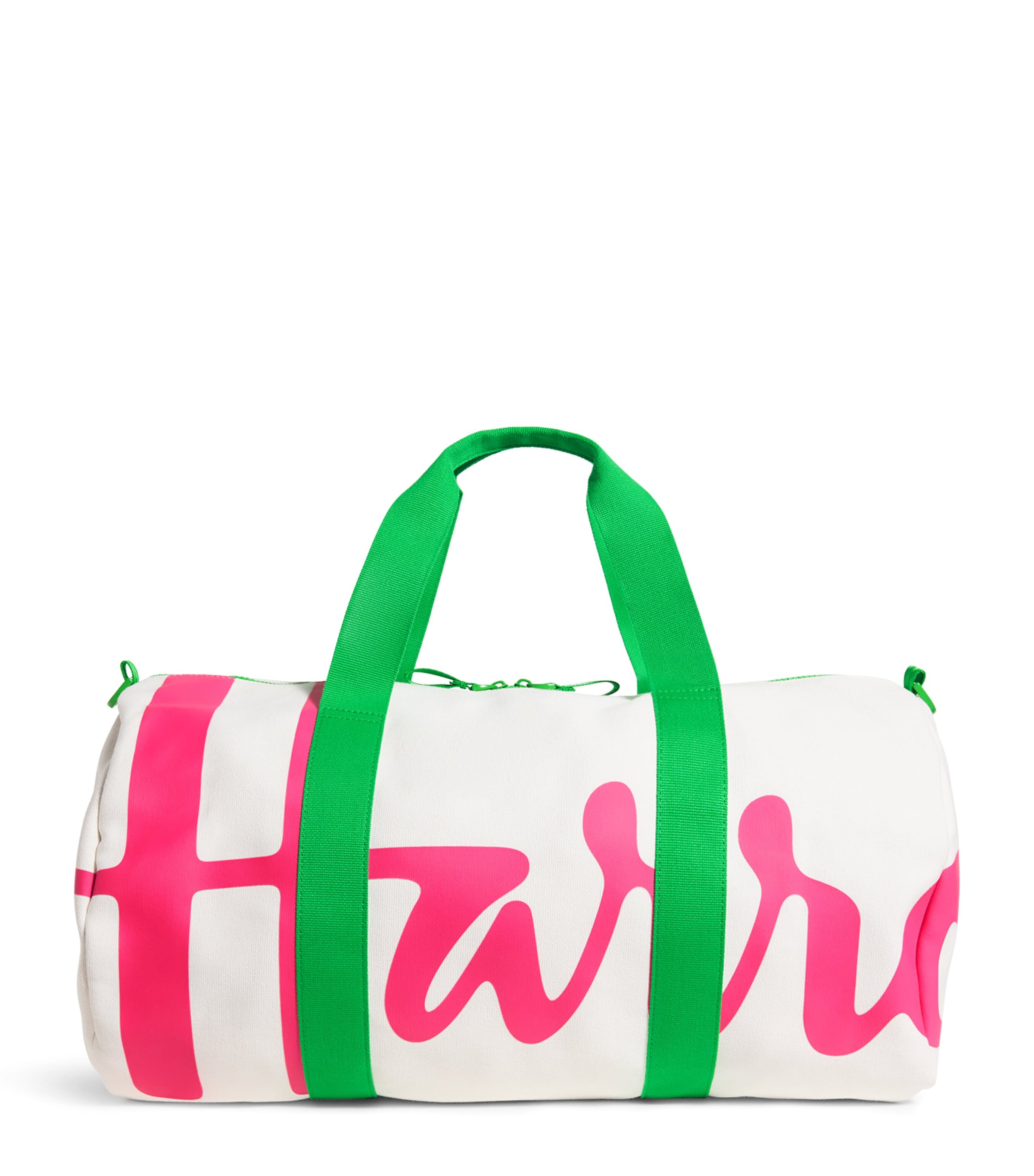 Harrods Cotton Logo Barrel Bag In Ivory