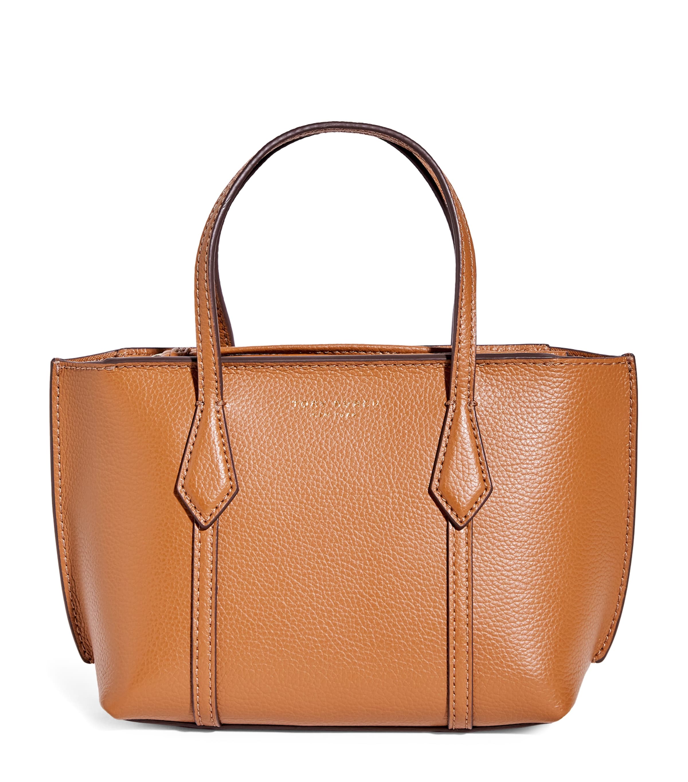 Tory Burch Mini Leather Perry Cross-body Bag In Brown
