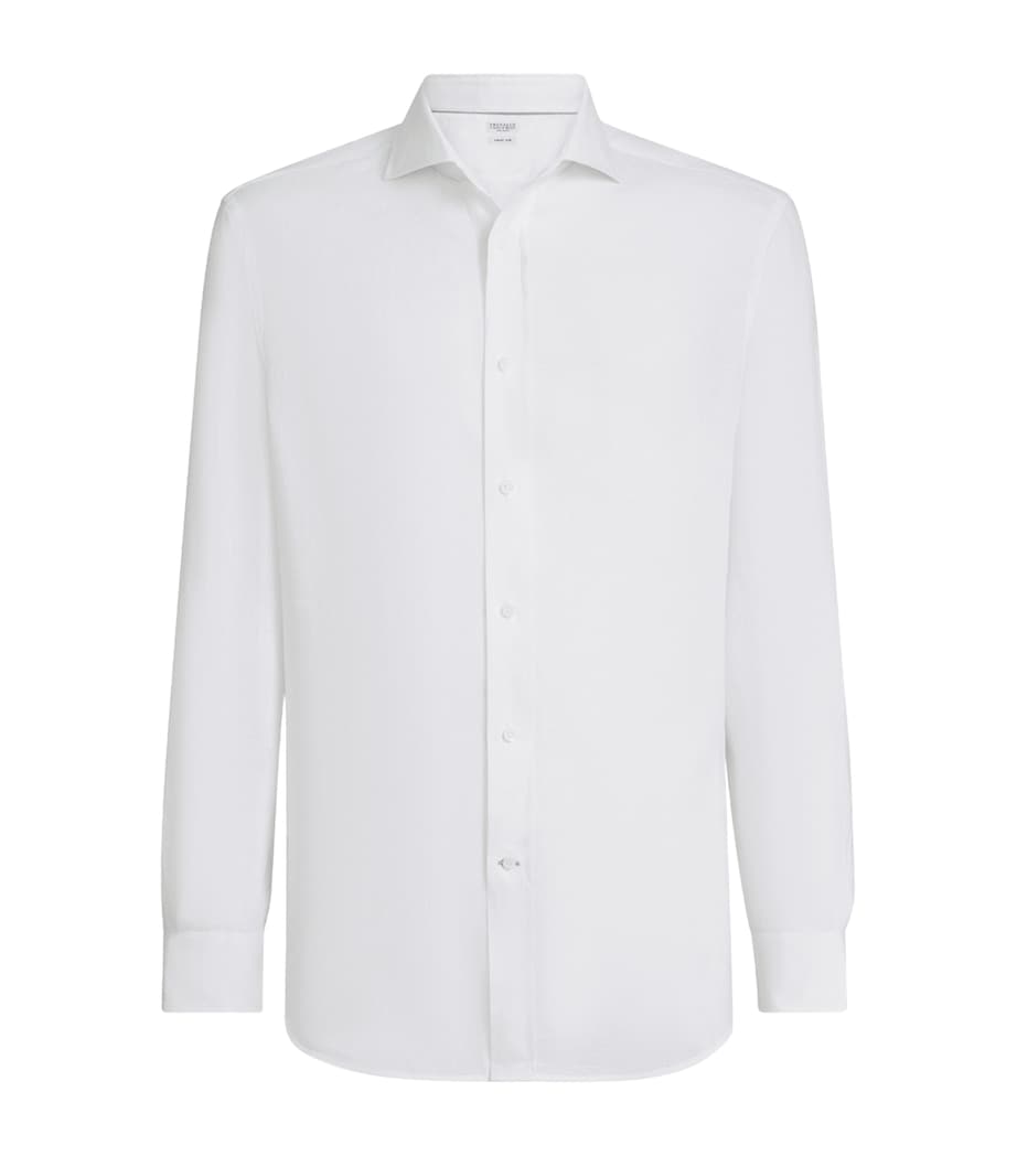 Brunello Cucinelli Mens Linen Long-Sleeve Shirt Image 1