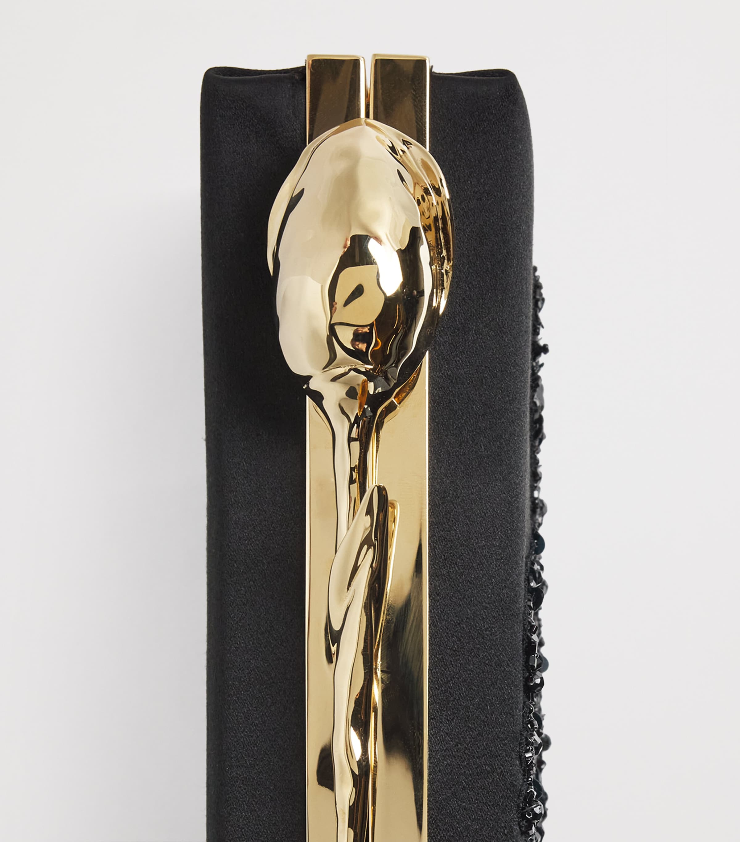 Erdem Embellished Bloom Clutch Bag Black Image 5