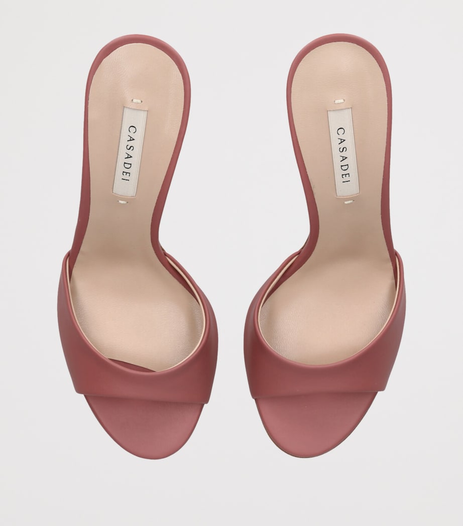 Casadei Leather Julia Mules 80 Pink Image 4