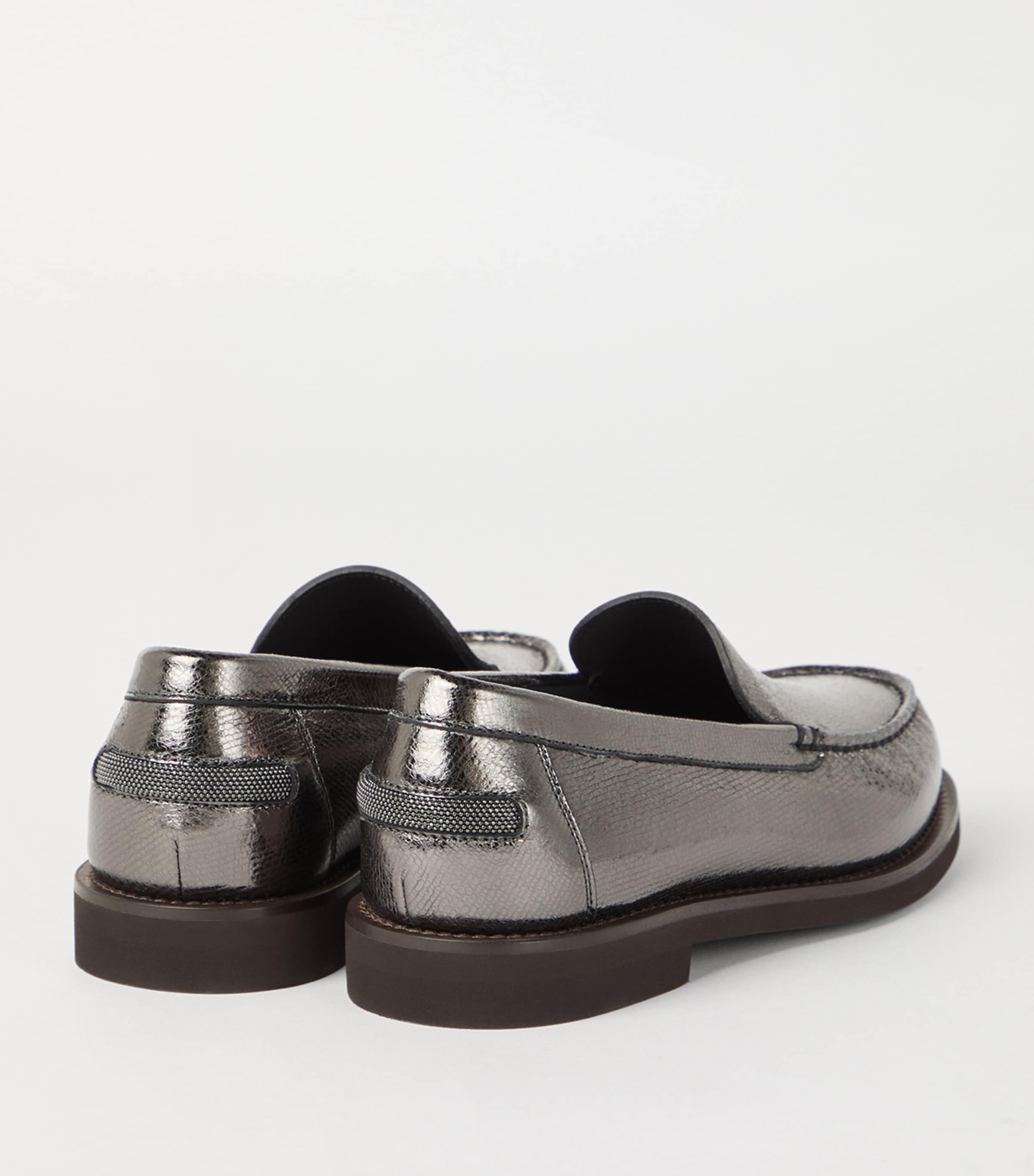 Lamé Calfskin Penny Loafers C4217 Image 4