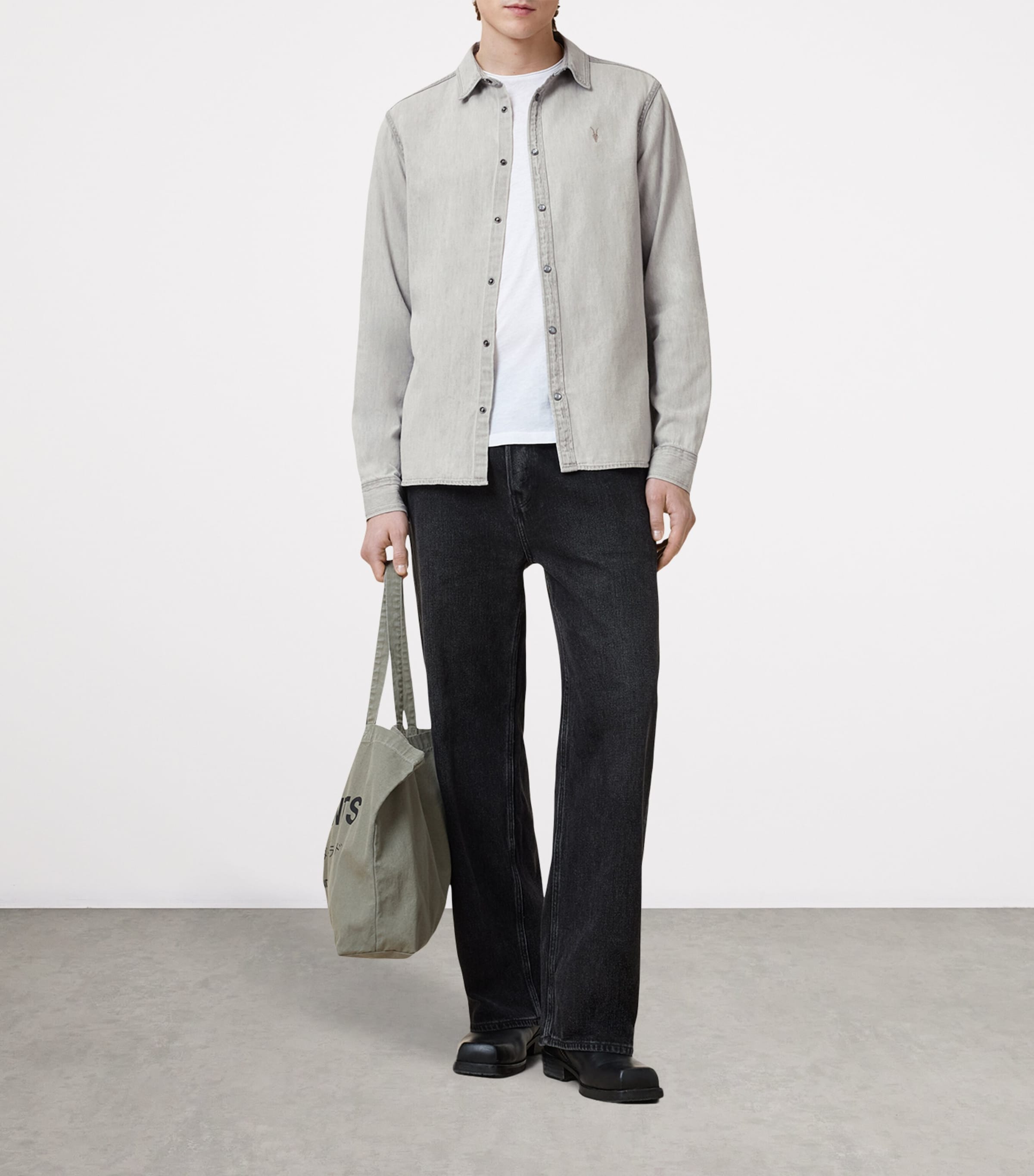 Denim Gleason Shirt GREY Image 3