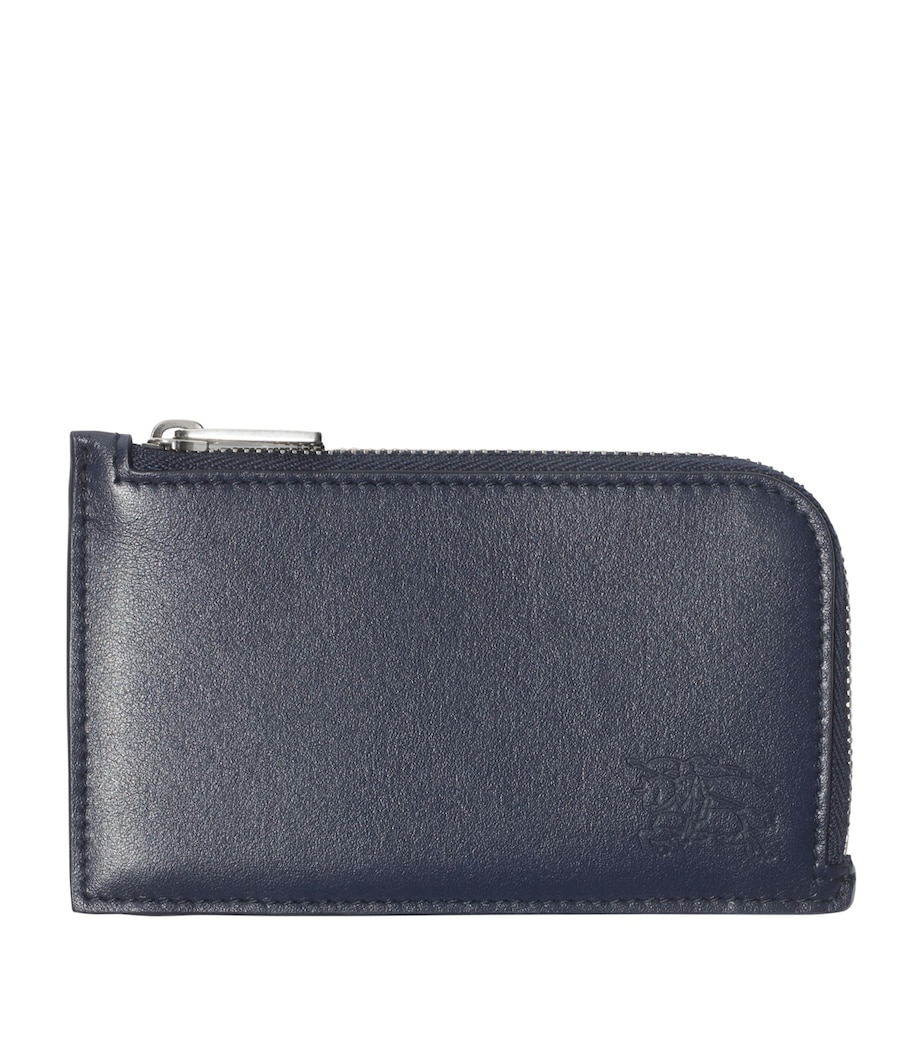 Leather EKD Zipped Card Holder MIDNIGHT Image 1