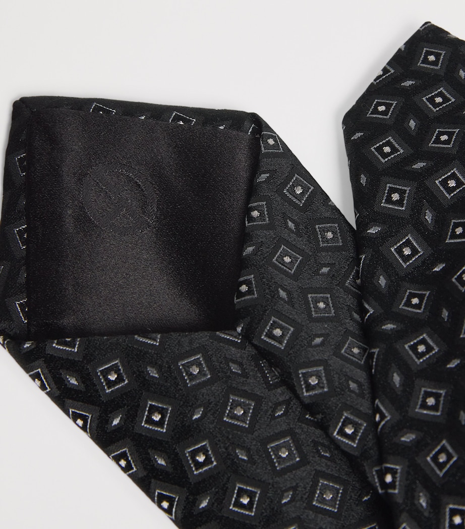 Silk Geometric Jacquard Tie FC027 Image 3