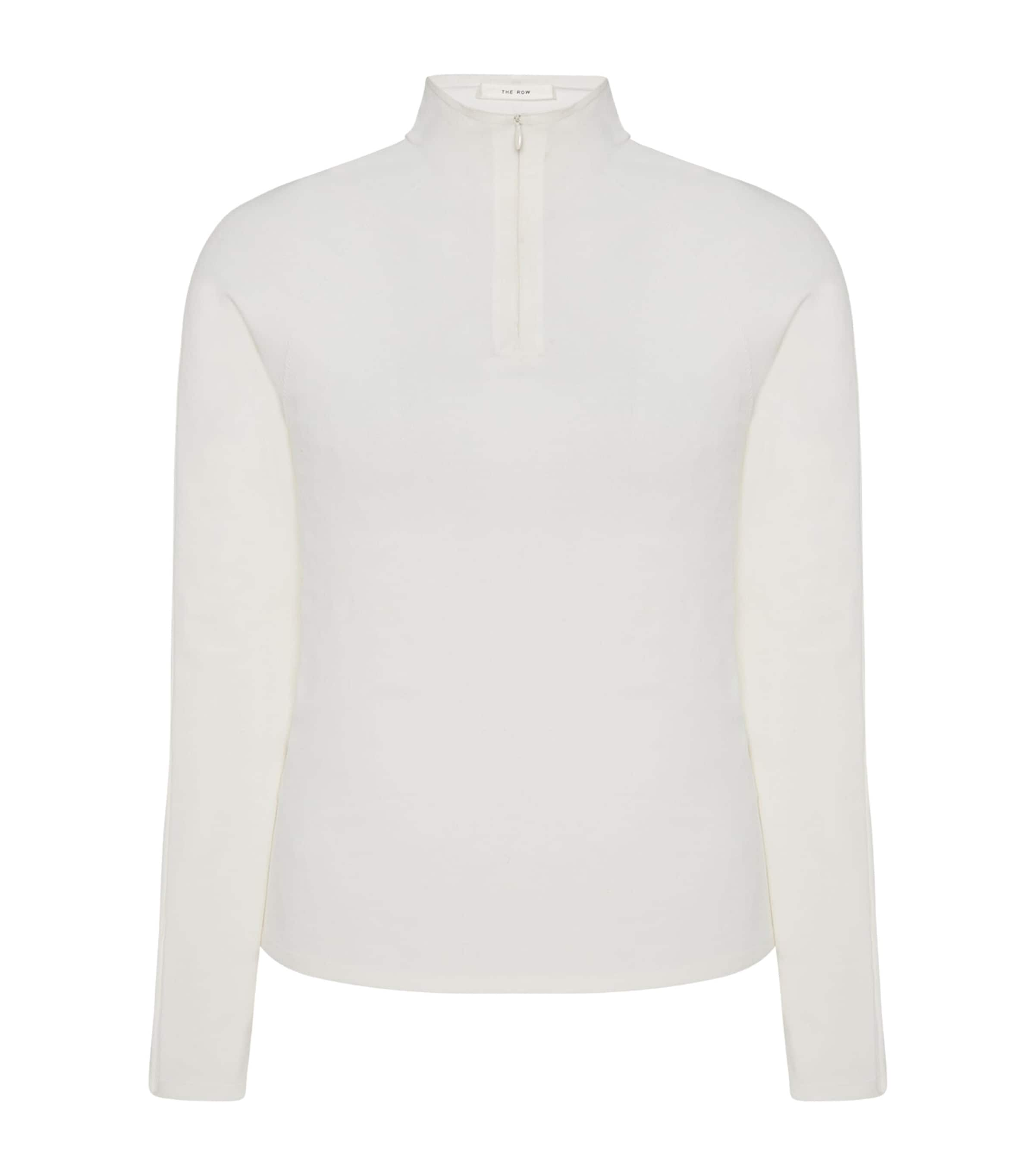 The Row Patti Stretch-viscose High-neck Top In White