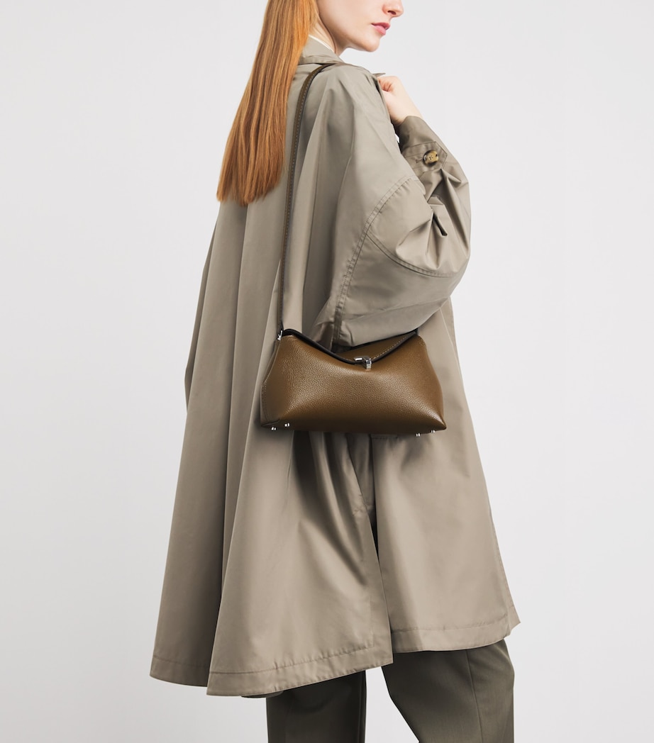 Mini Leather T-Lock Top-Handle Bag 356 DARK TAUPE Image 2