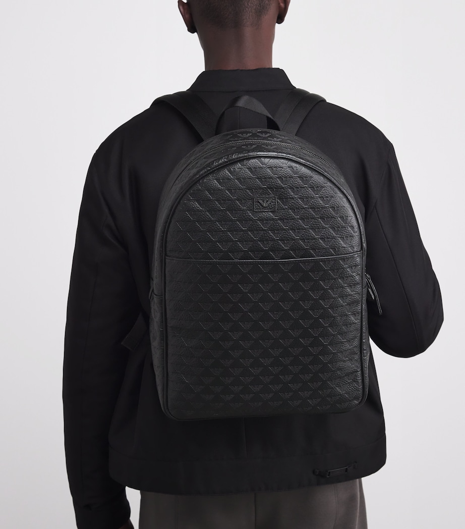 Leather Embossed-Logo Backpack UC001 Image 5