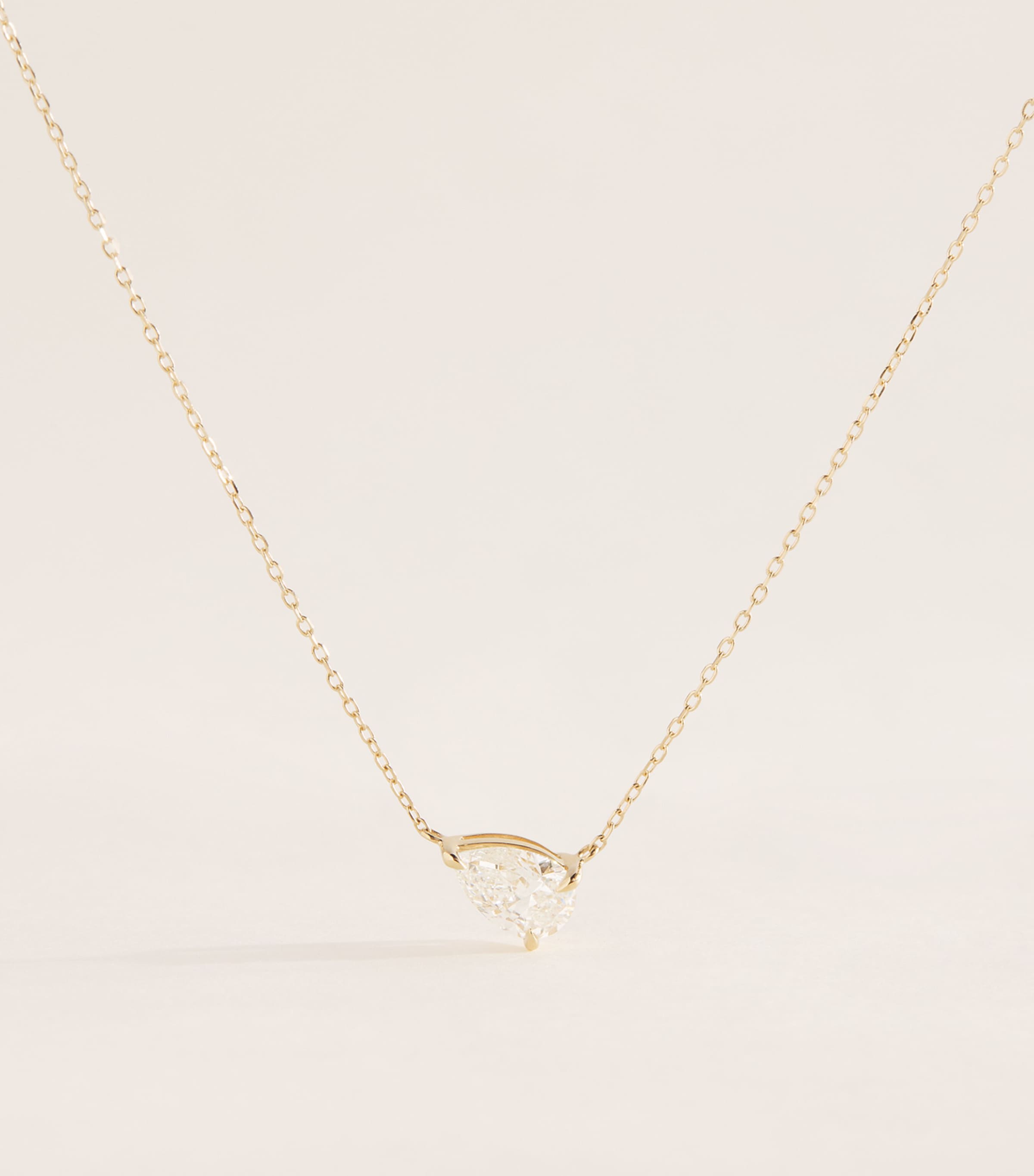 Persée Yellow Gold and Pear Diamond Necklace Yellow Gold Image 5