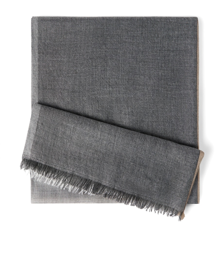 Brunello Cucinelli Cashmere-Silk Colour-Block Scarf Image 1