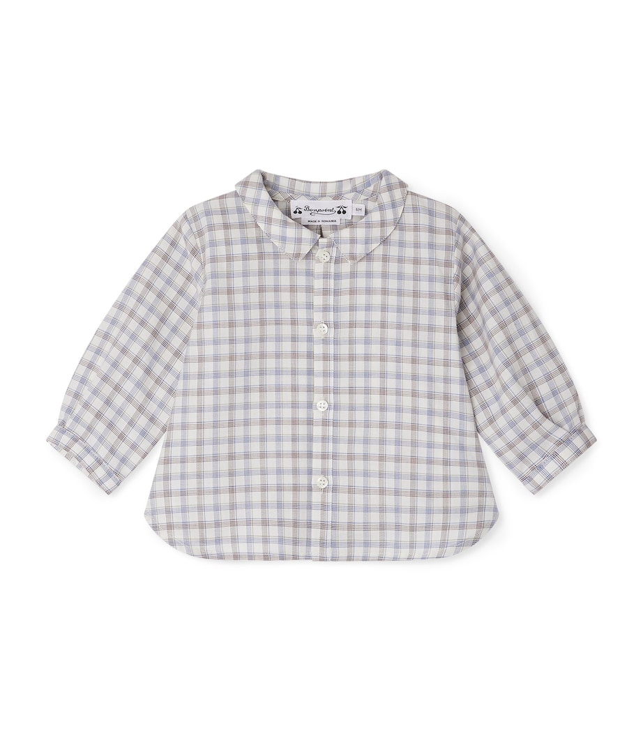 Cotton Check Shirt (6-18 Months) CA BLEU OUTREMER Image 1