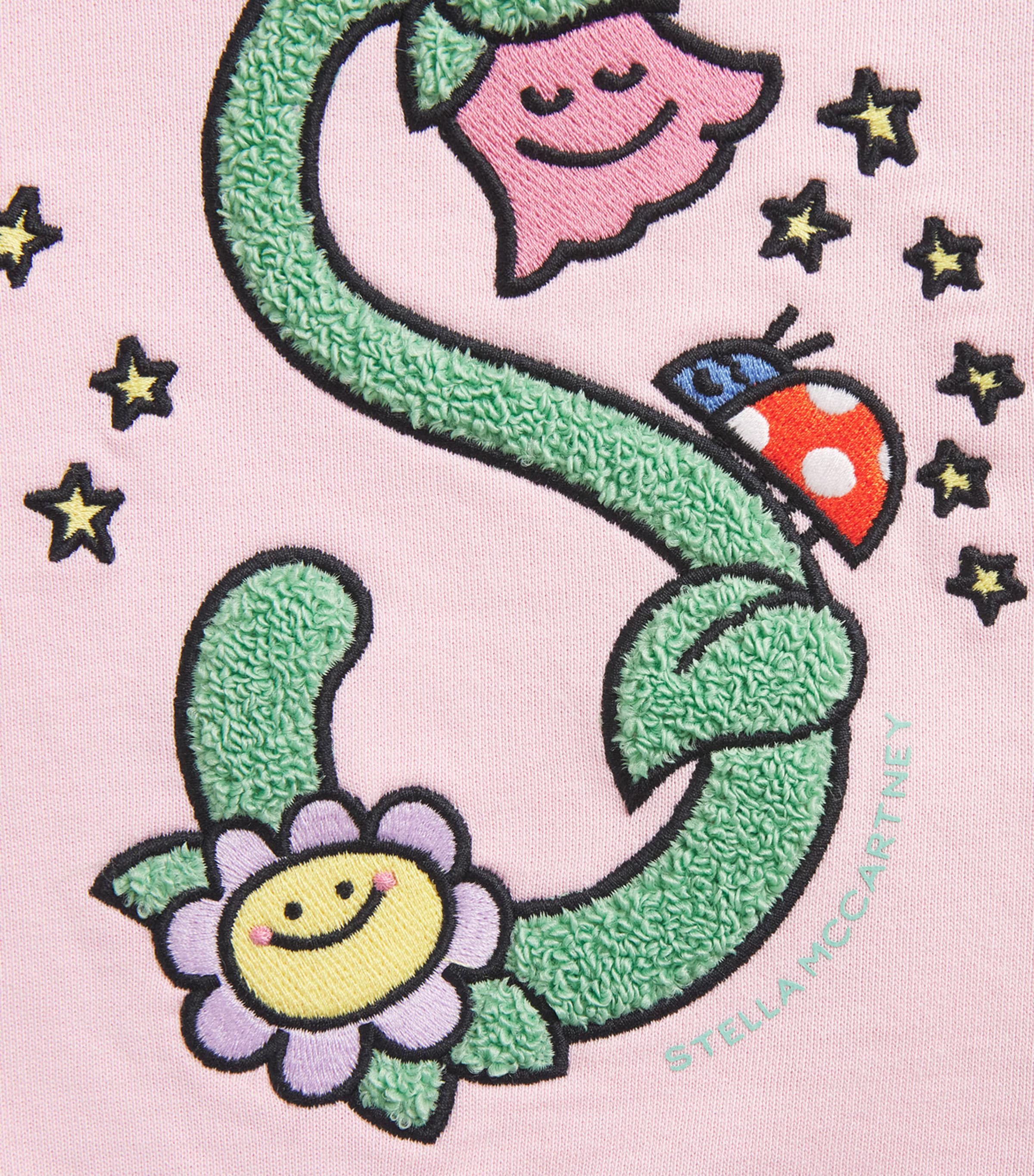 Stella McCartney Kids Organic Cotton Smiling Flower Sweatshirt (3-36 Months) Image 3