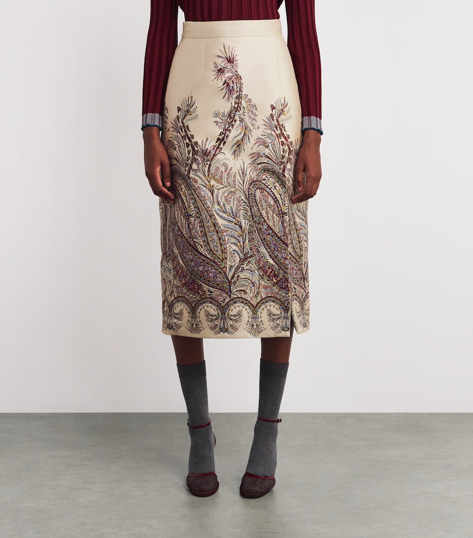 Fil Coupé Paisley Midi Skirt S9820 Image 3