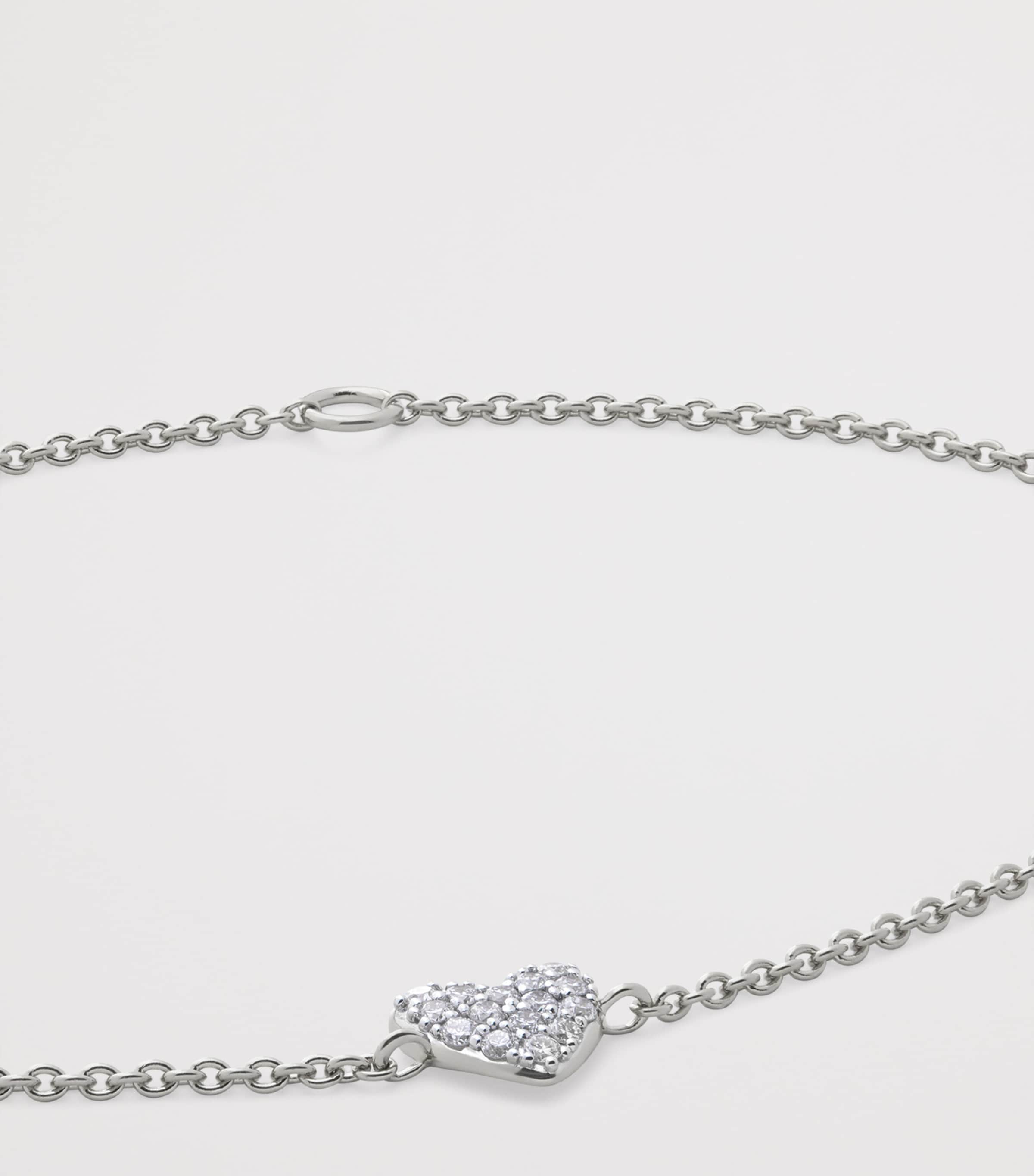 Sterling Silver and Diamond Heart Bracelet STERLING SILVER Image 2