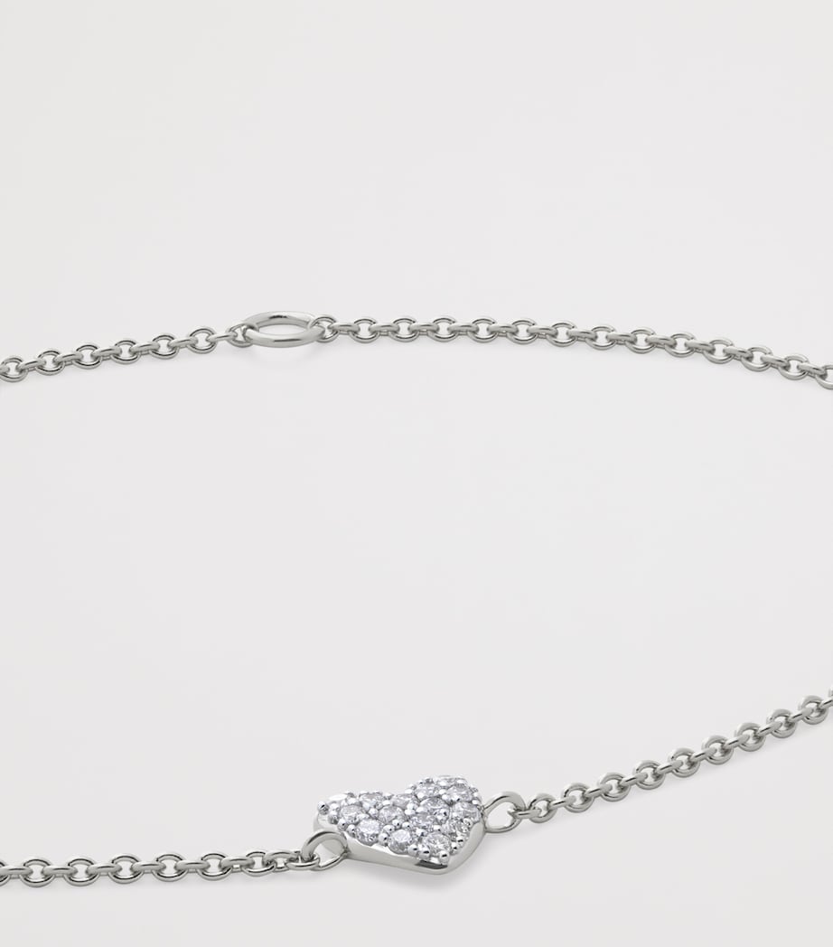 Sterling Silver and Diamond Heart Bracelet STERLING SILVER Image 2