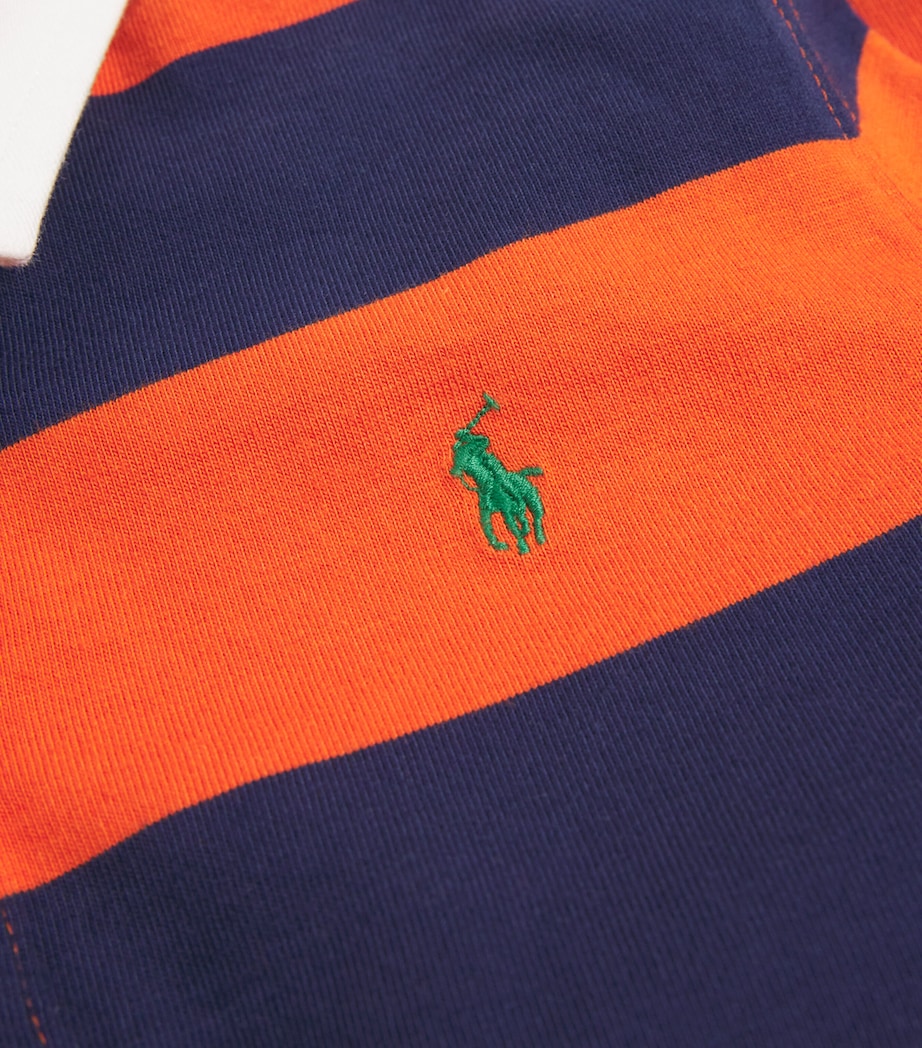 Stripe Rugby Shirt (6-14 Years) ORANGE/NVY Image 3