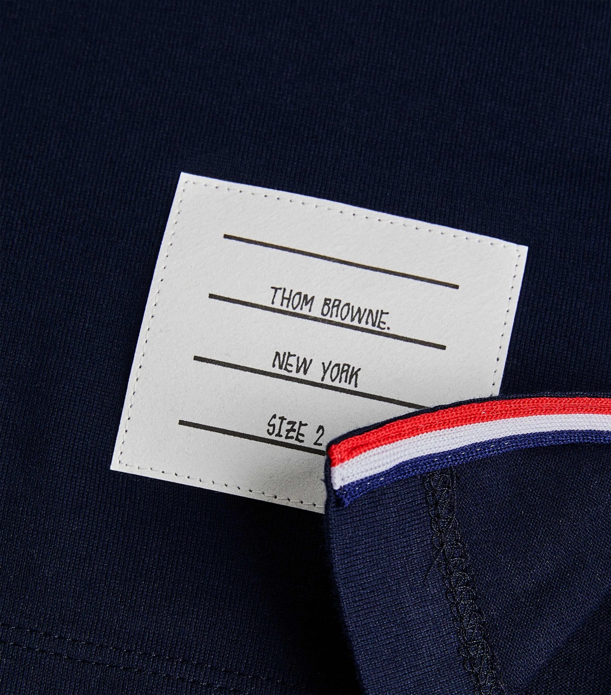 Cotton Name Tag T-Shirt NAVY Image 5