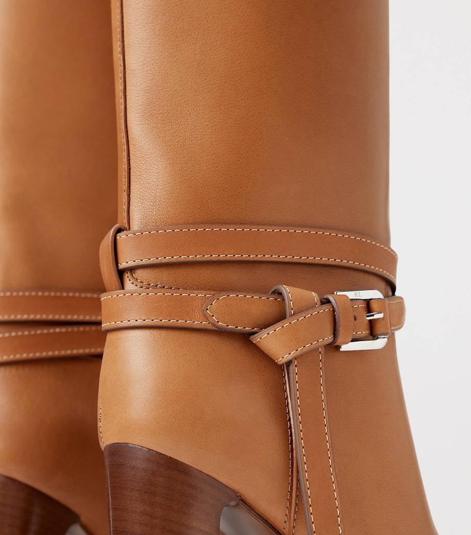 Leather Donnely Knee-High Boots 90 RL GOLD Image 4