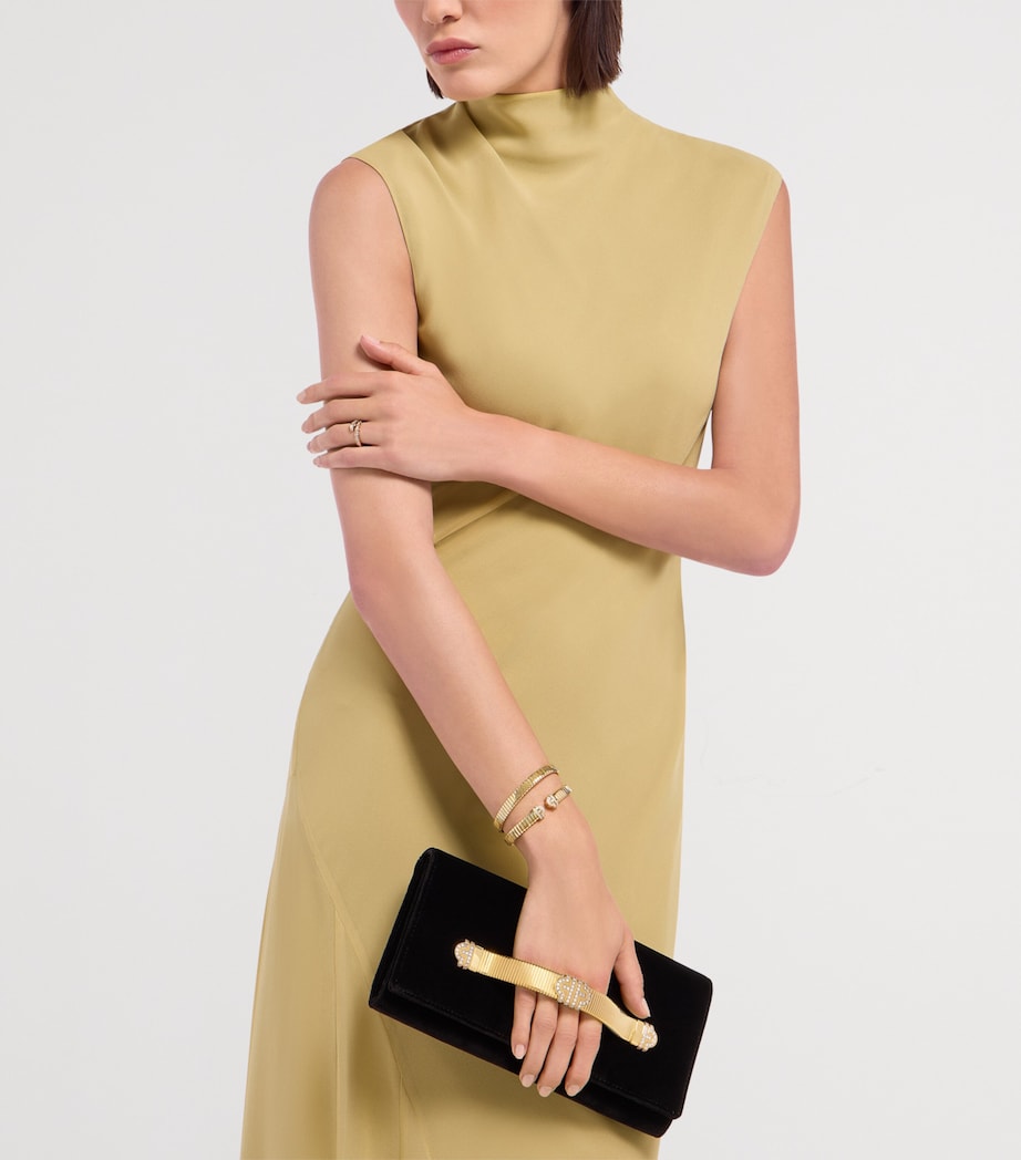 Velvet Tubogas Clutch Bag BLACK Image 4